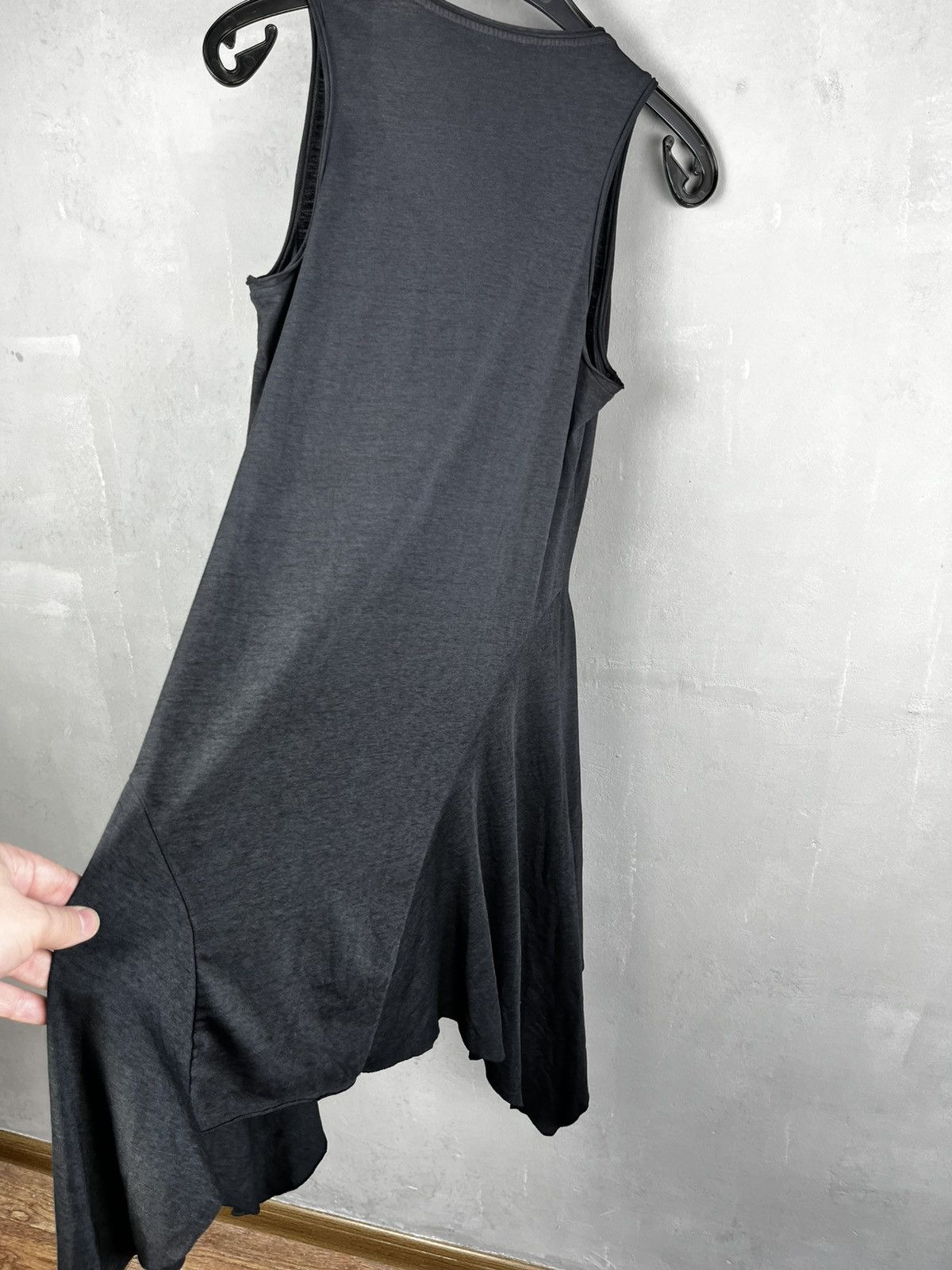 Allsaints AllSaints Tany Loire Asymmetric Dress Washed Black Size M / US 6-8 / IT 42-44 - 13 Thumbnail