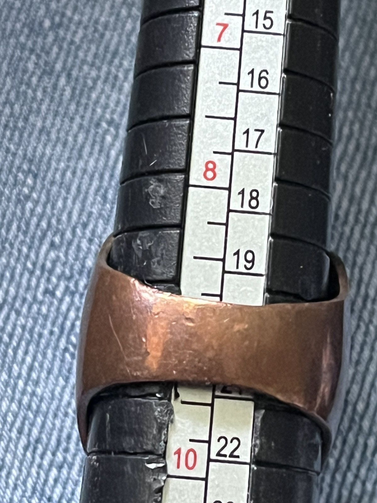 Other Art Deco Black Enamel Copper Tone Wide Band Ring Size 9 Size ONE SIZE - 3 Thumbnail
