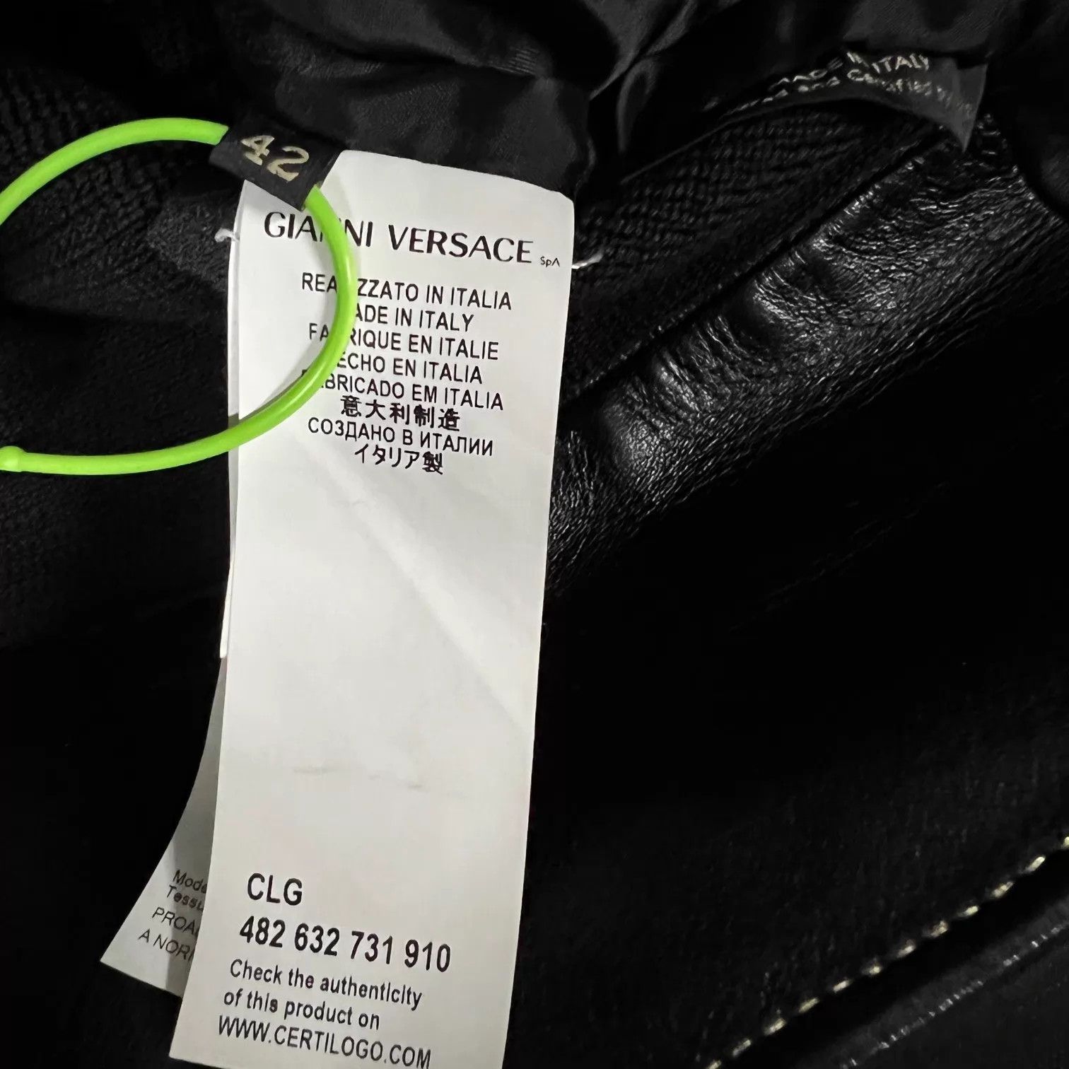 Versace Versace knit panel black gold leather biker jacket Size M / US 6-8 / IT 42-44 - 7 Thumbnail