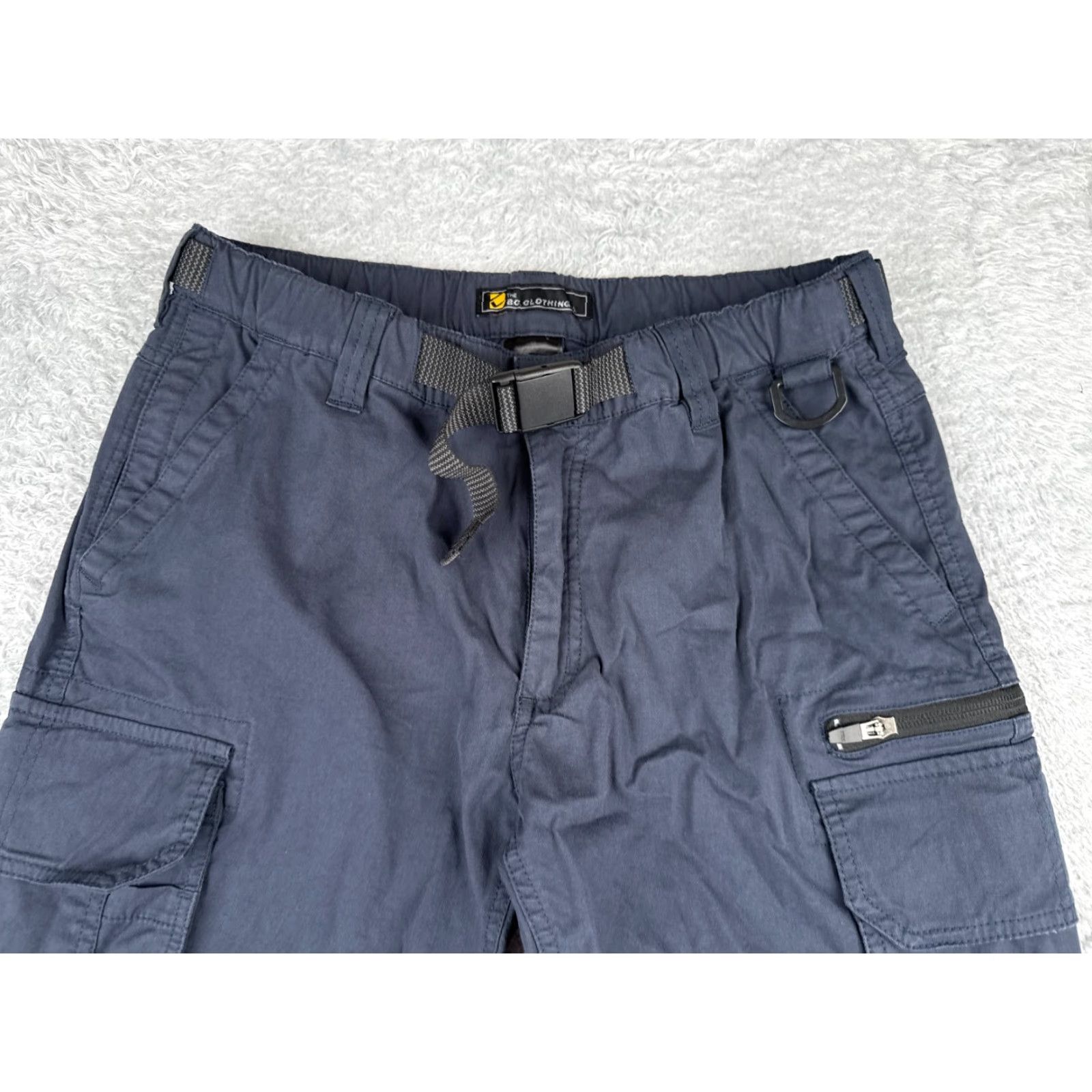 Vintage BC Clothing Cargo Pants Mens 32 Blue Convertible Belted Activewear 32x27 Size US 32 / EU 48 - 4 Thumbnail