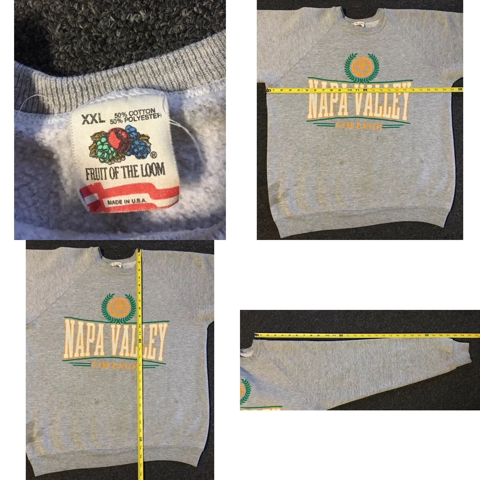 Vintage VINTAGE Spellout 80s Napa Valley College Faded Distress Sweatshirt M USA Track Grunge PE 90s Hoodie Mens Grey Size US M / EU 48-50 / 2 - 10 Thumbnail