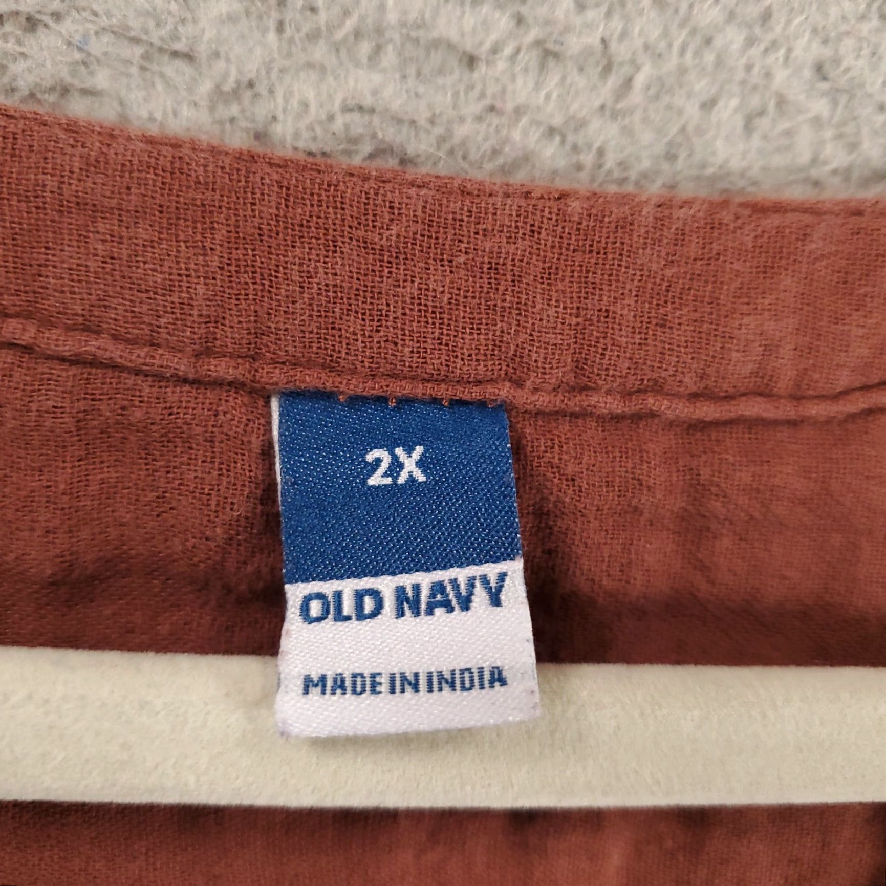 Old Navy Old Navy Women 2X Brown V Neck Balloon Sleeve Gauzy Mini Micro Dress Tunic Size XXL / US 16-18 / IT 52-54 - 5 Thumbnail