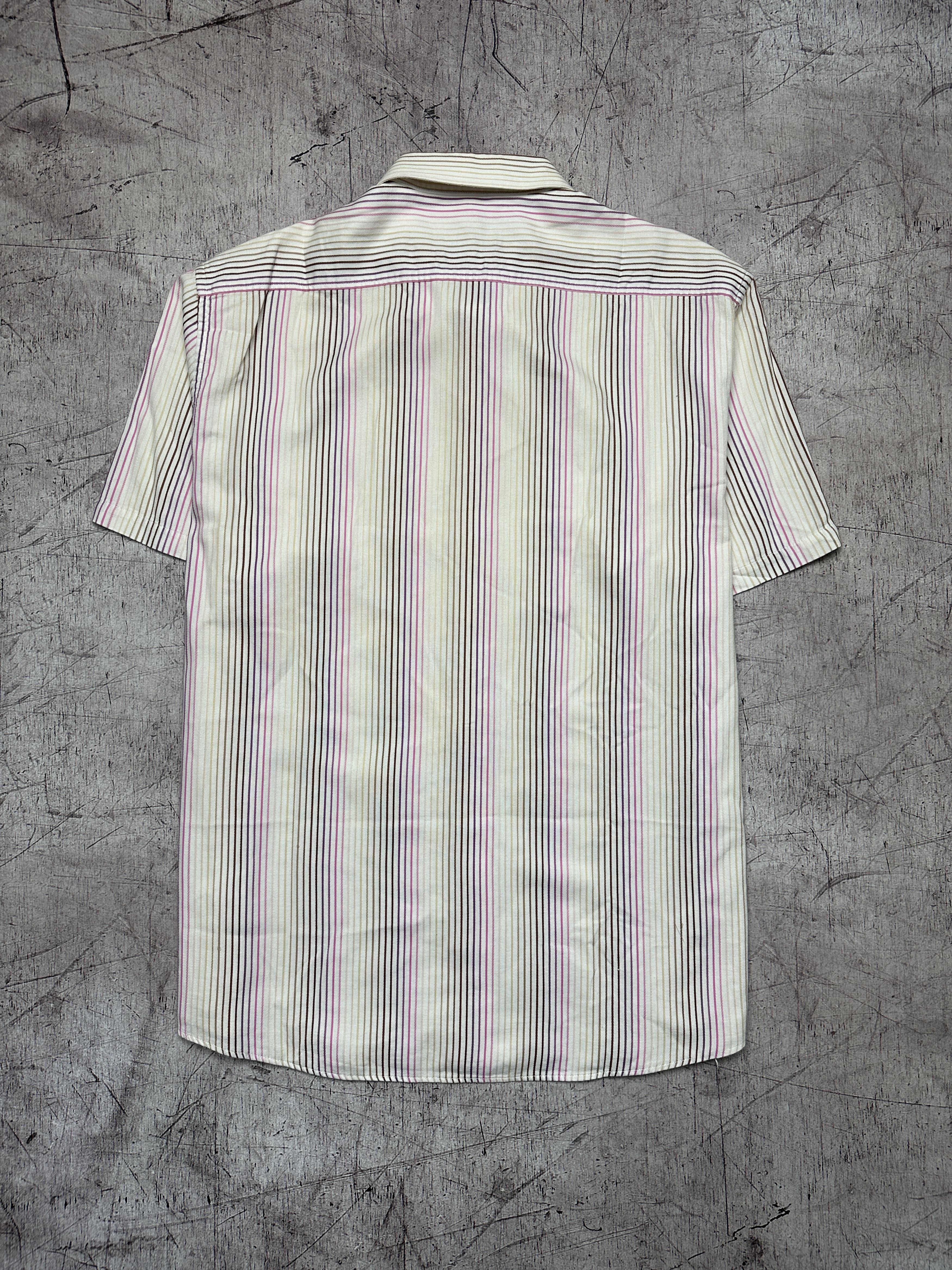 Other Yves Saint Laurent YSL Mens Short Sleeve Striped Shirt Size US XL / EU 56 / 4 - 6 Thumbnail