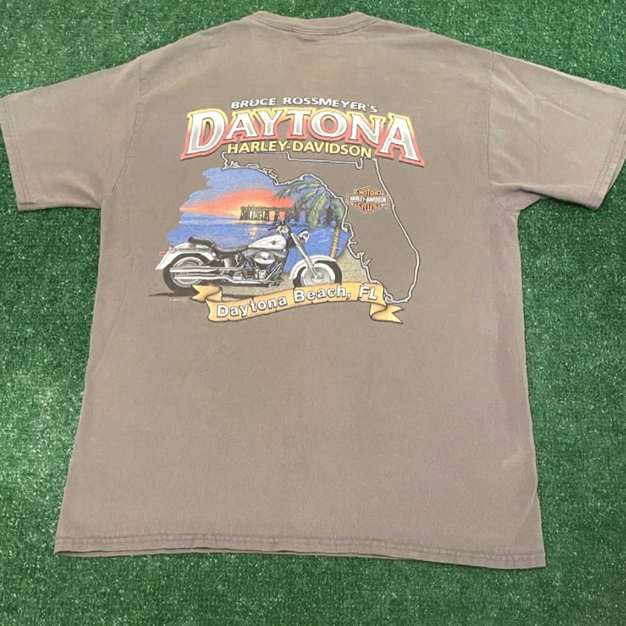 Harley Davidson VINTAGE Harley-Davidson T-Shirt Men Short Sleeve M Brown 90s Y2K Biker Daytona Beach Florida VTG 2006 Shirt Mens Size US M / EU 48-50 / 2 - 4 Thumbnail