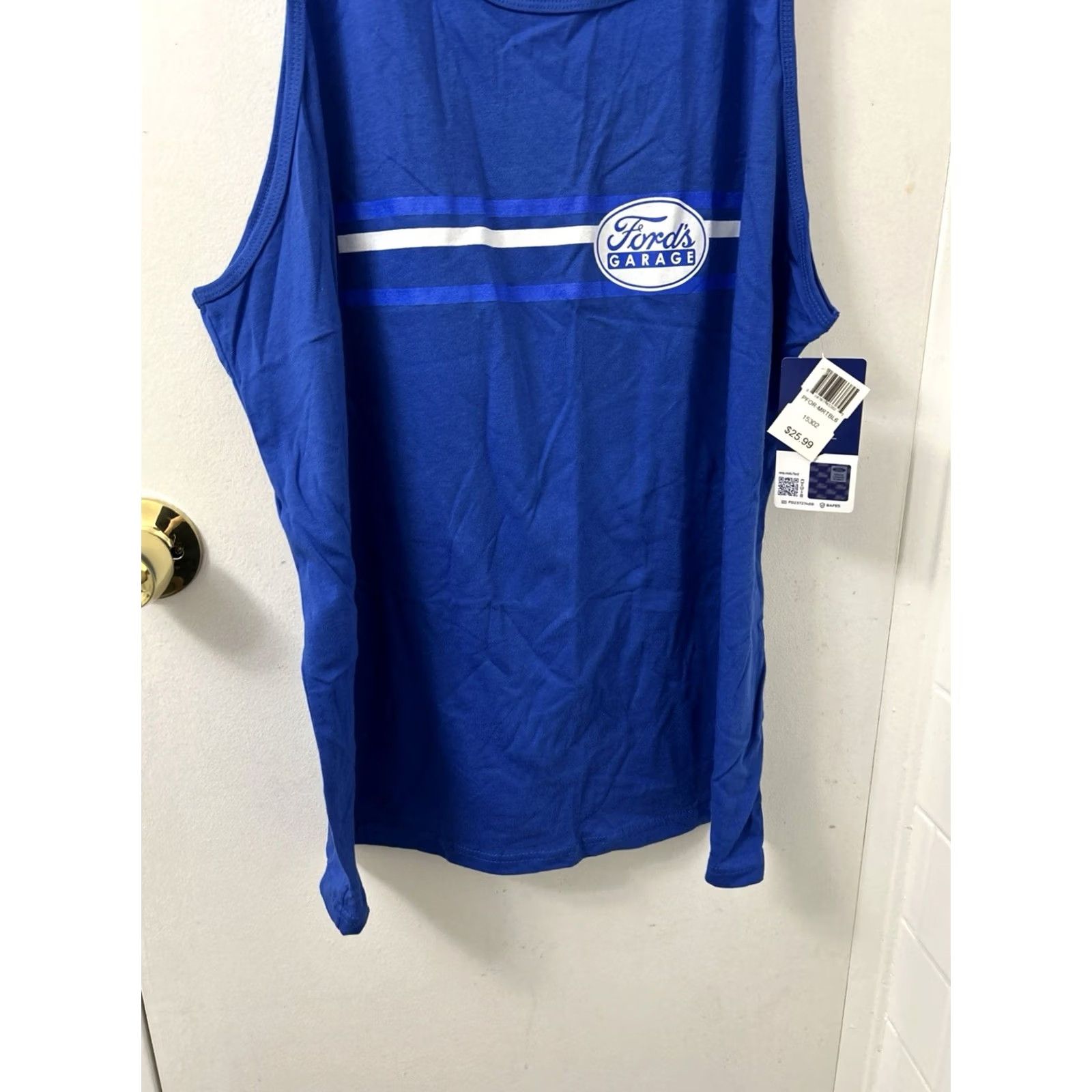 Garage VINTAGE Ford's Garage Tank Top Mens XL Blue Ringspun Cotton Shirt Official License NWT Size US XL / EU 56 / 4 - 3 Thumbnail