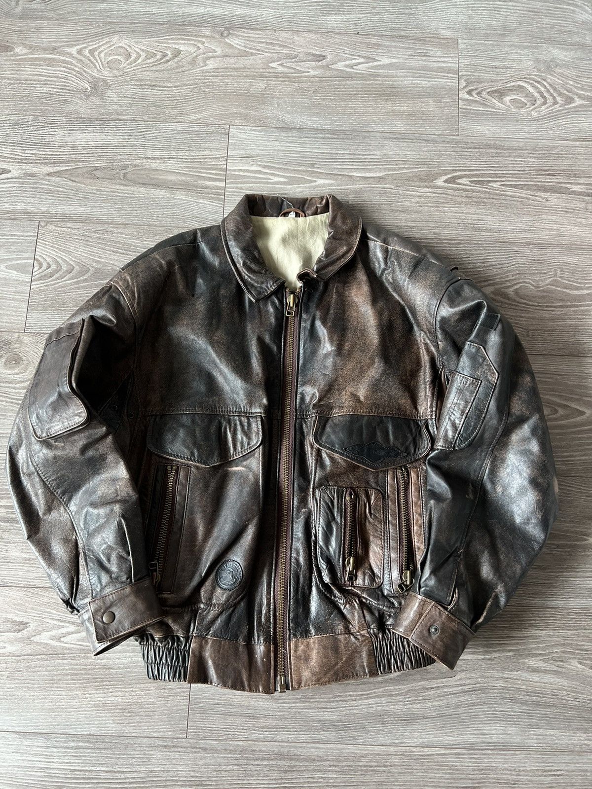 Genuine Leather ‼️Vibtage 60s RRP:600$!Paris Dakar 100% Leather Jacket‼️ Size US L / EU 52-54 / 3 - 5 Thumbnail
