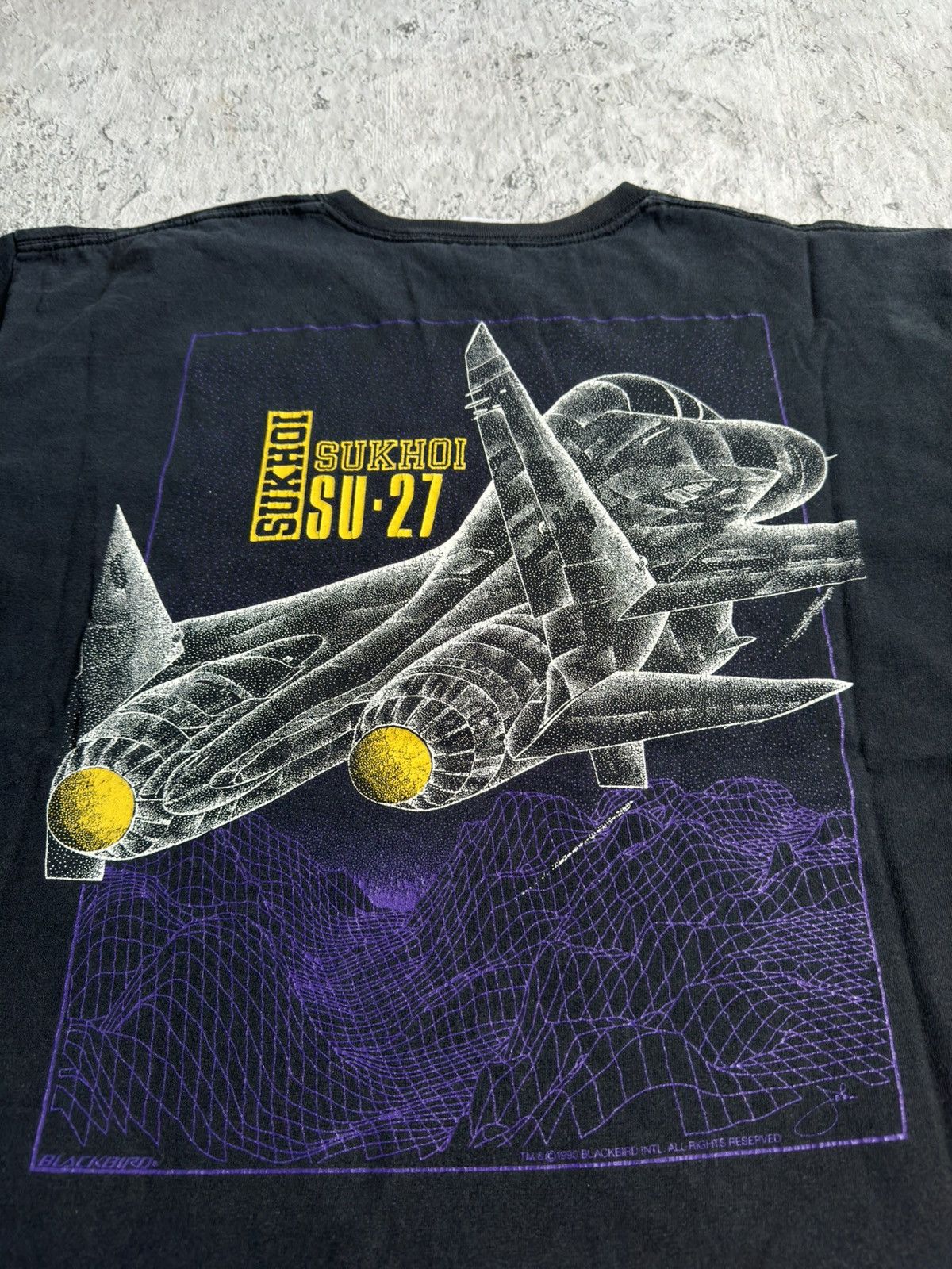 Band Tees × Blackbird × Vintage 1999 SU-27 Military Jett Sukhoi Tee Size US XL / EU 56 / 4 - 4 Thumbnail