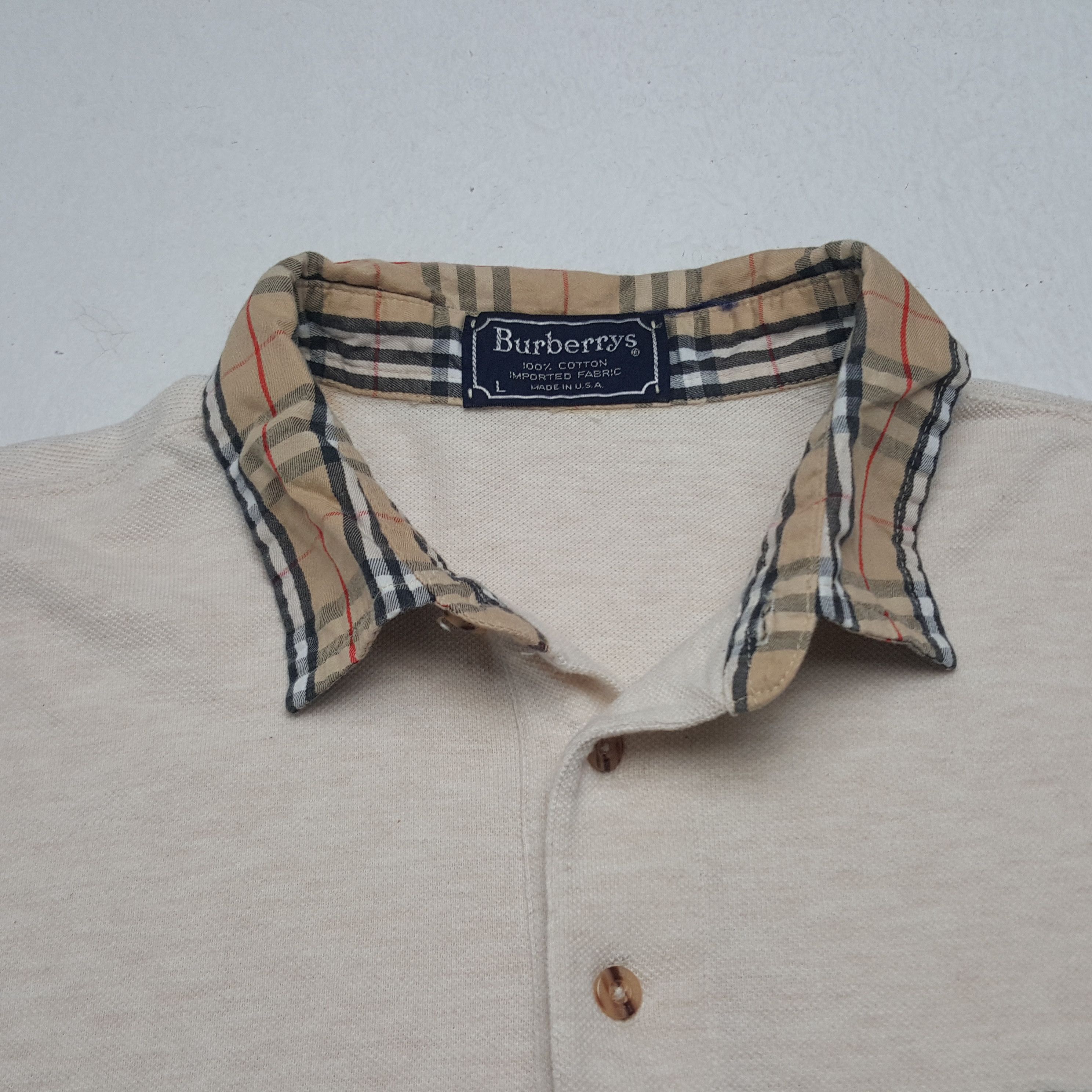 Burberry × Vintage Vintage Burberry Nova Check Designer Shirt Button Up Size US L / EU 52-54 / 3 - 4 Thumbnail