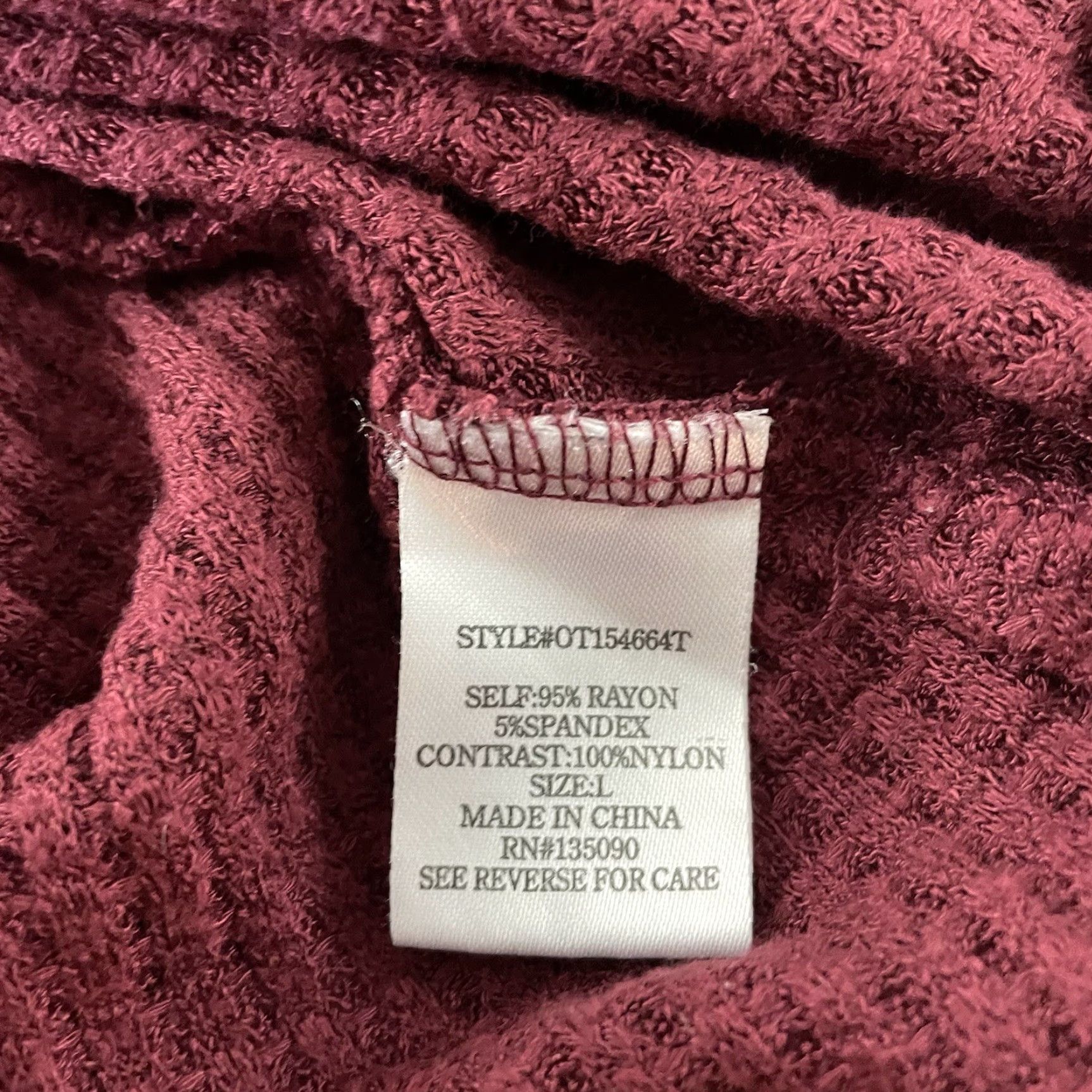 Anthropologie OTHERS FOLLOW Pullover Sweater Women's Large Maroon Red Pullover Sweater Womens L Red 90s Event Mens Womens Size L / US 10 / IT 46 - 5 Thumbnail