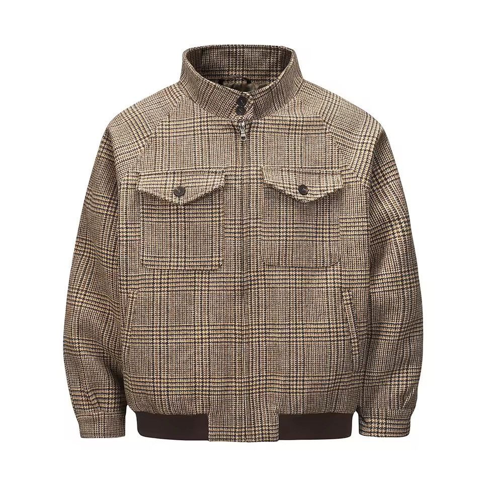 Other Plaid Woolen Oversized Vintage Retro Style Coat Jacket Size US XL / EU 56 / 4 - 1 Thumbnail