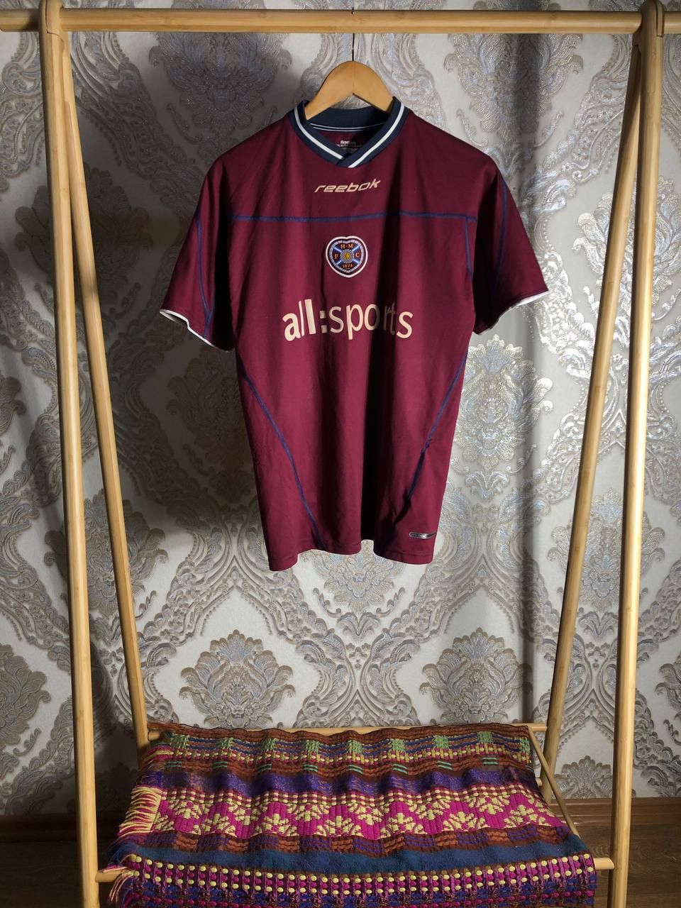 Reebok × Vintage VERY RARE REEBOK FC HM HEART OF MIDLOTHIAN SOCCER JERSEY 90s Size US M / EU 48-50 / 2 - 1 Thumbnail