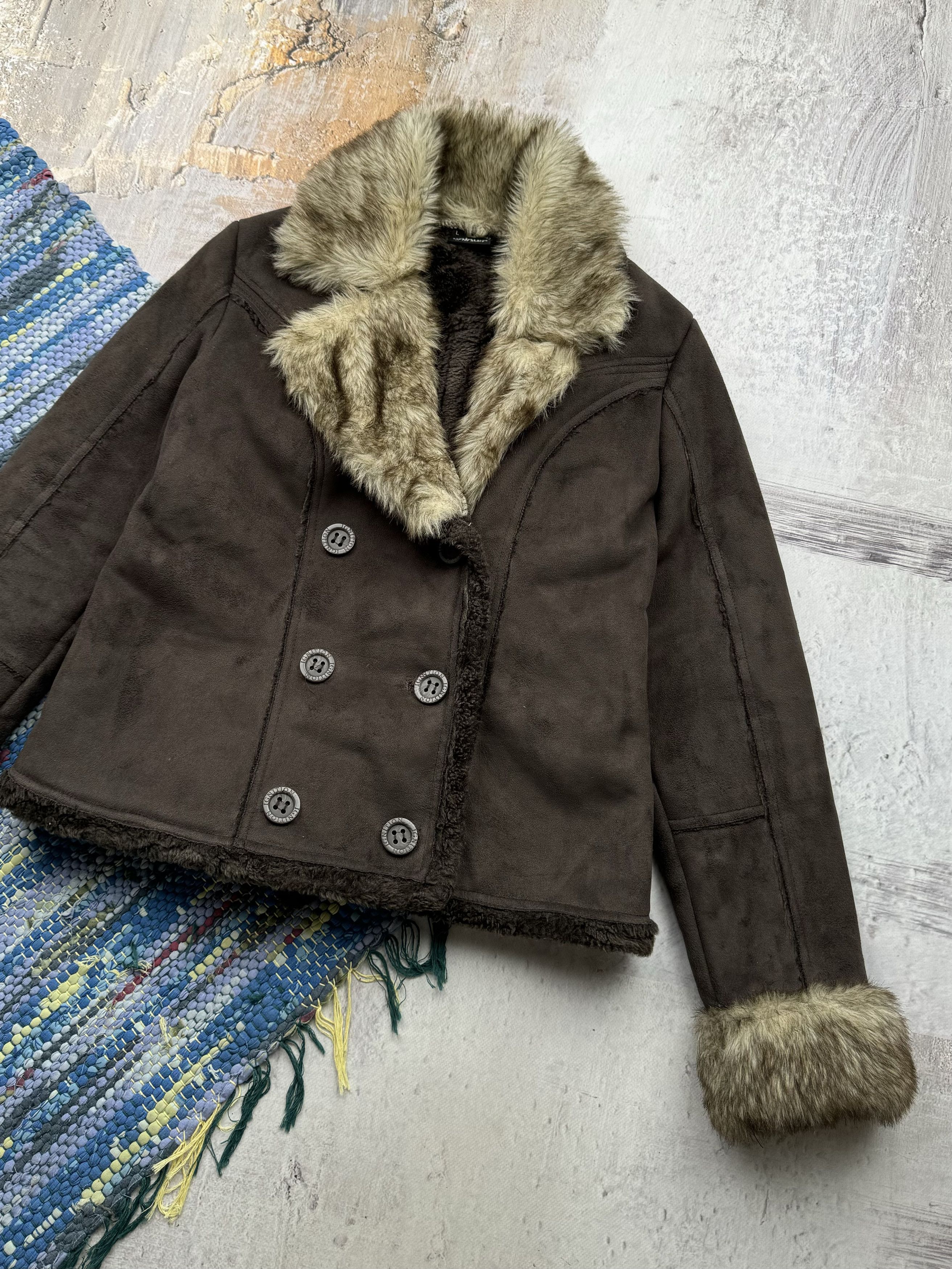 Japanese Brand Vintage Faux Sheepskin Jacket A328D15(538) Size M / US 6-8 / IT 42-44 - 3 Thumbnail