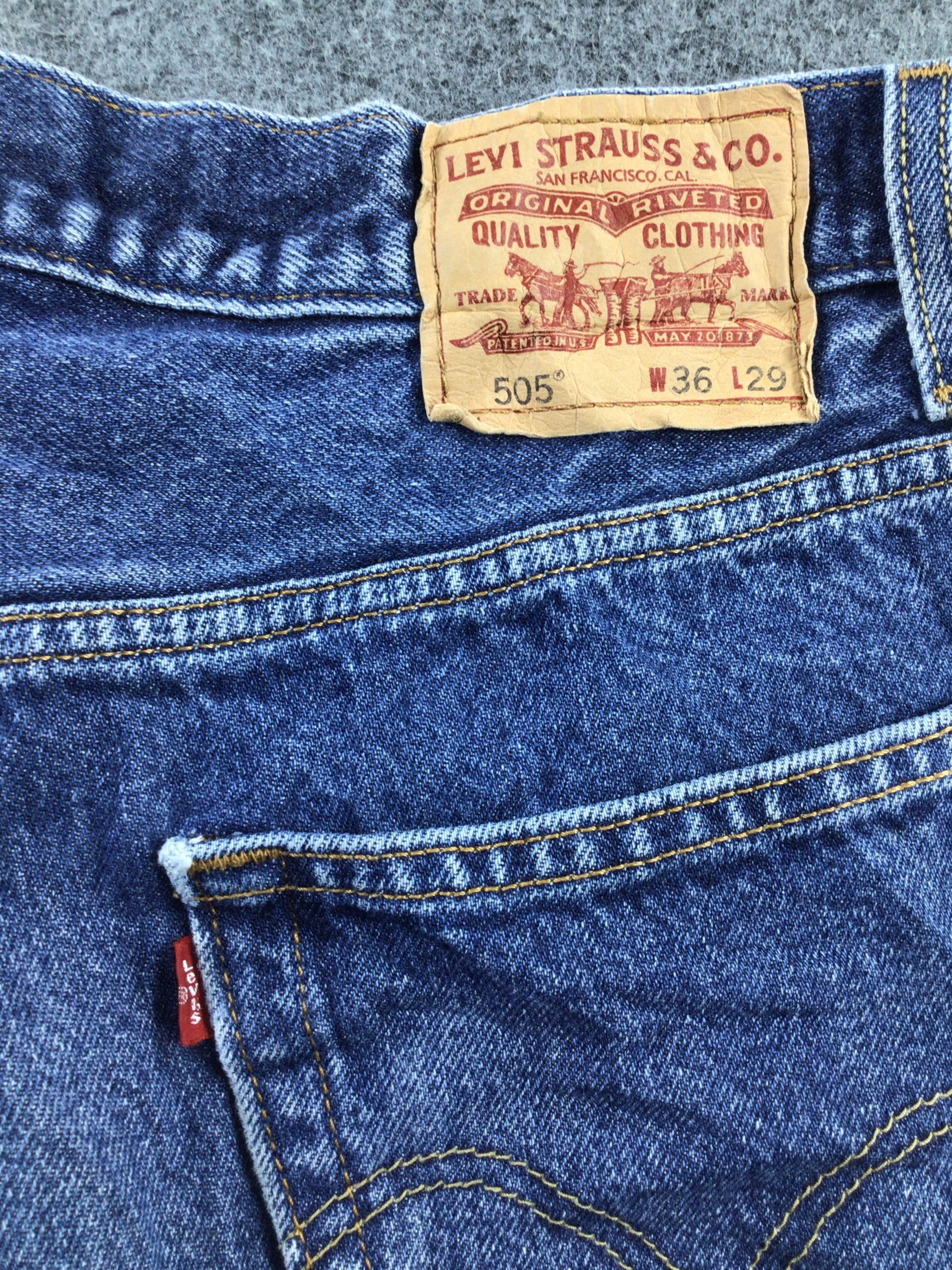 Levi's Vintage Levis 505 Jeans Faded Blue Denim KJ169 Size US 36 / EU 52 - 5 Thumbnail