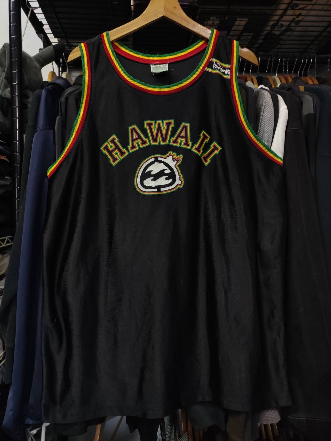 Billabong Vtg Billabong Andy Irons #1 World Champ Hawaii Rasta jersey Size US XL / EU 56 / 4 - 3 Thumbnail