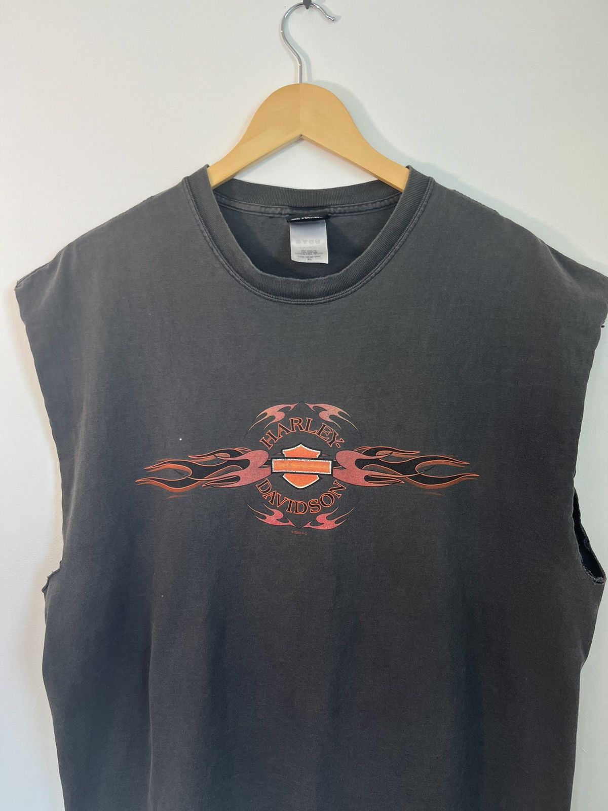 Harley Davidson Thrashed Sun Faded Harley Davidson Cut Off Tee Size US XL / EU 56 / 4 - 3 Thumbnail