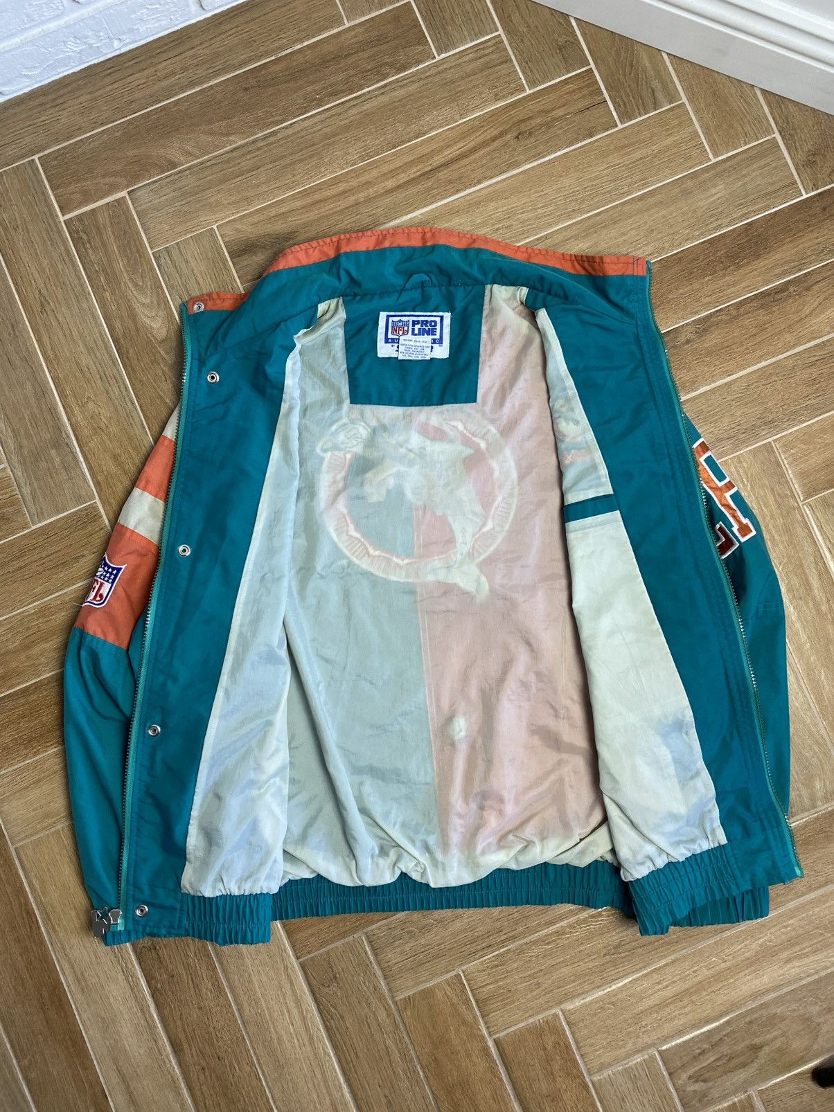 NFL × Starter × Vintage Vintage 90s Miami Dolphins Proline NFL Starter Jacket (L) Size US L / EU 52-54 / 3 - 5 Thumbnail