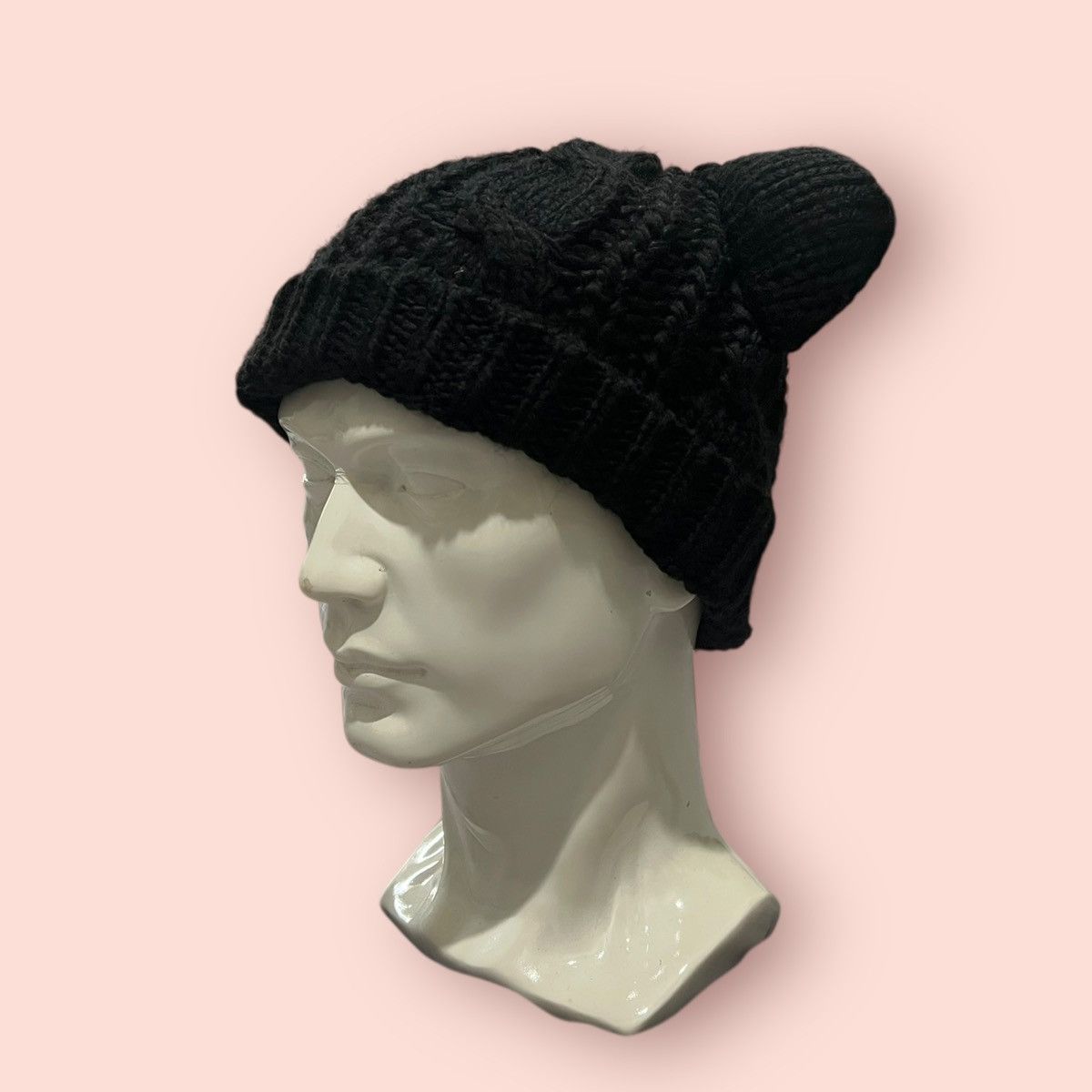 Japanese Brand VINTAGE CAT EARS KNITTED BEANIE Size ONE SIZE - 10 Thumbnail