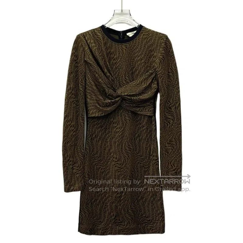 Fendi Fendi Brown Long Sleeve Dress Size S . Size S / US 4 / IT 40 - 1 Thumbnail