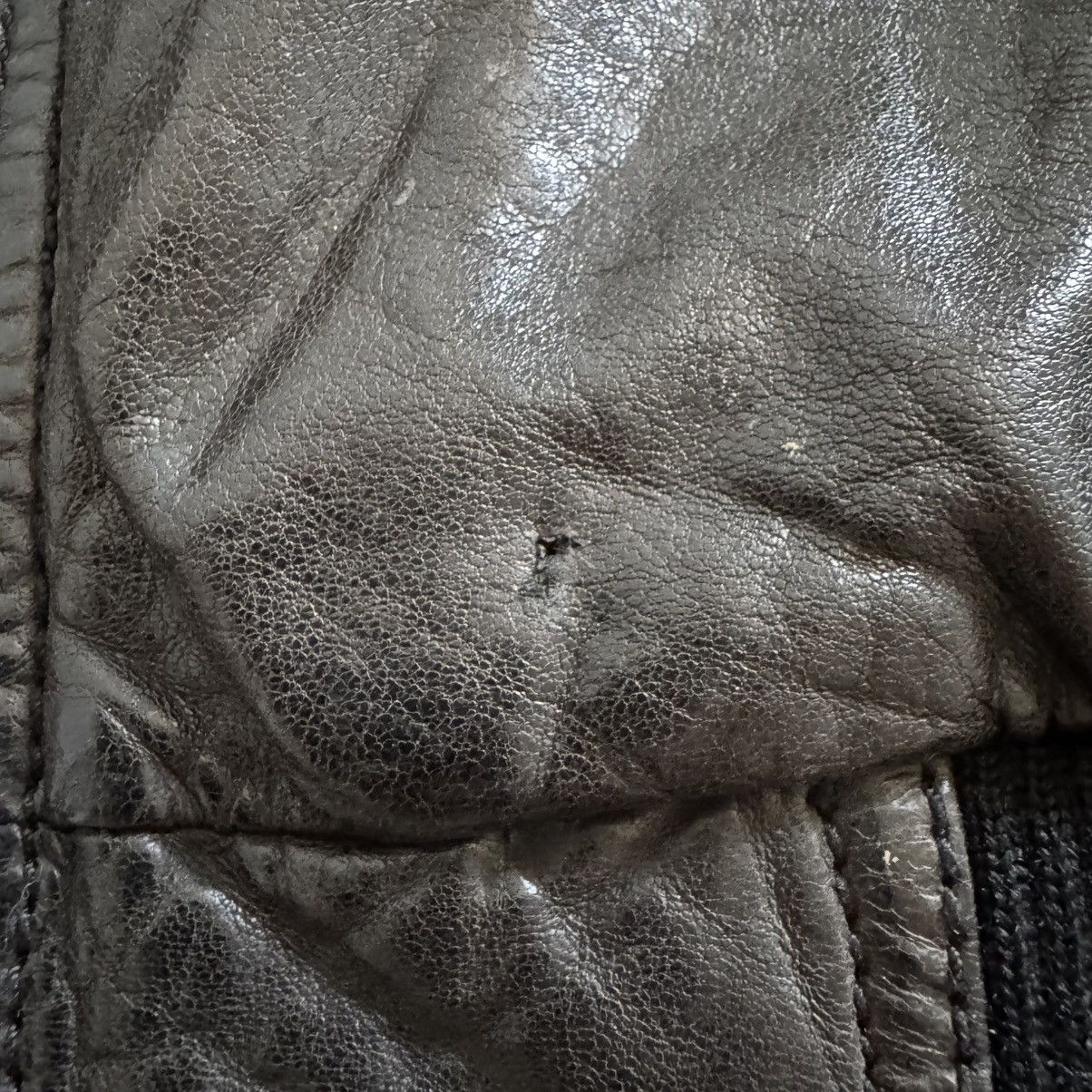 Emporio Armani Armani Jeans Vintage Cropped Leather Y2K Bomber Jacket Size S / US 4 / IT 40 - 11 Thumbnail