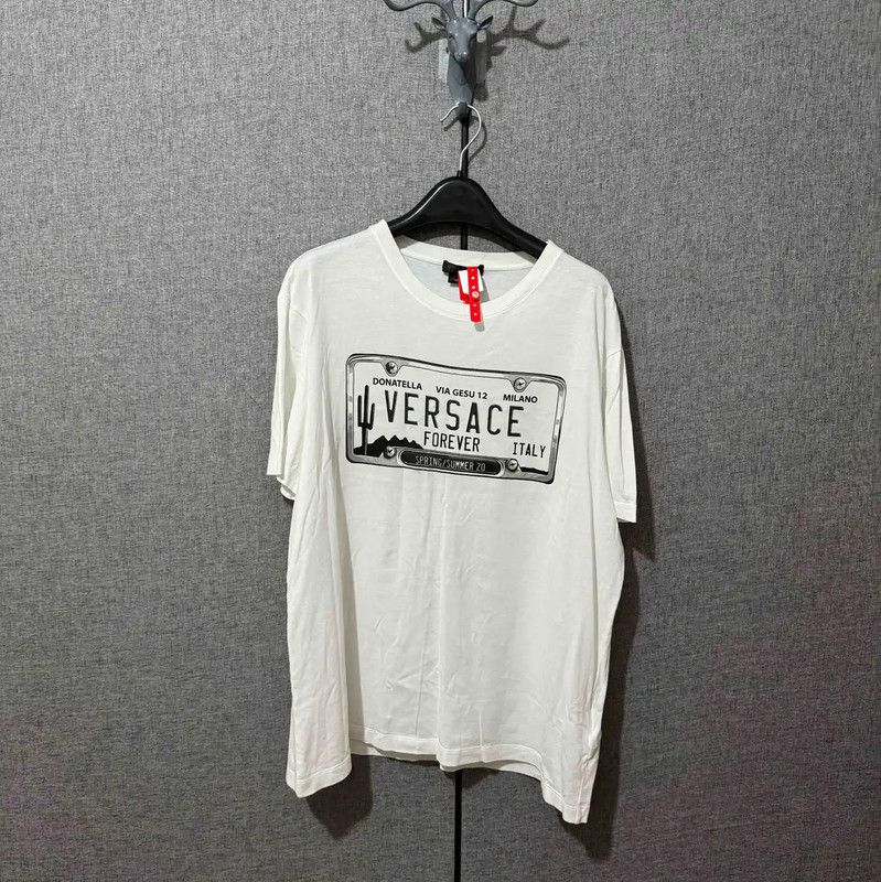 Versace Versace Logo Cotton T-Shirt for Men 0089 Size US L / EU 52-54 / 3 - 1 Thumbnail