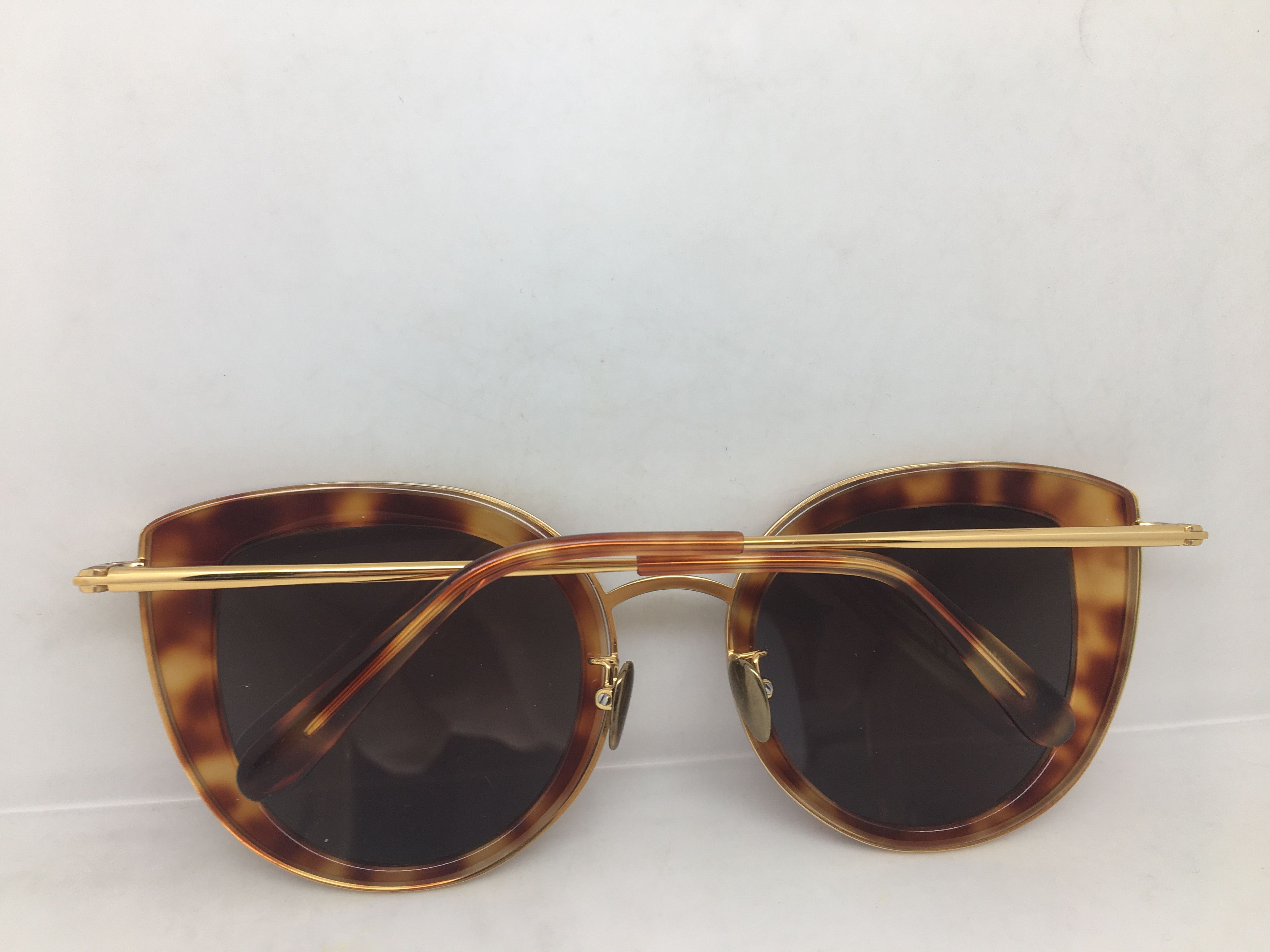 Other Handmade Oversize Cateye Sunglasses Frame Tortoise Gold Size ONE SIZE - 6 Thumbnail