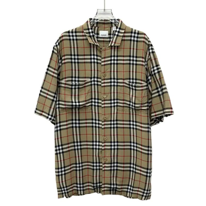 Burberry Burberry Brown Plaid Short Sleeve Shirt Size L / US 10 / IT 46 - 1 Thumbnail