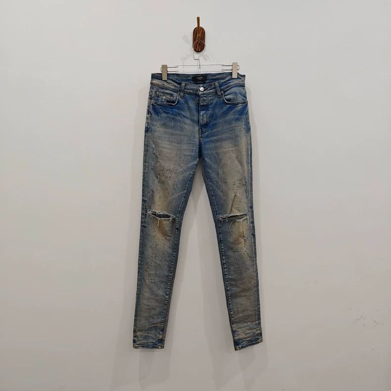 Amiri Amiri washed denim ripped jeans Size US 32 / EU 48 - 1 Thumbnail