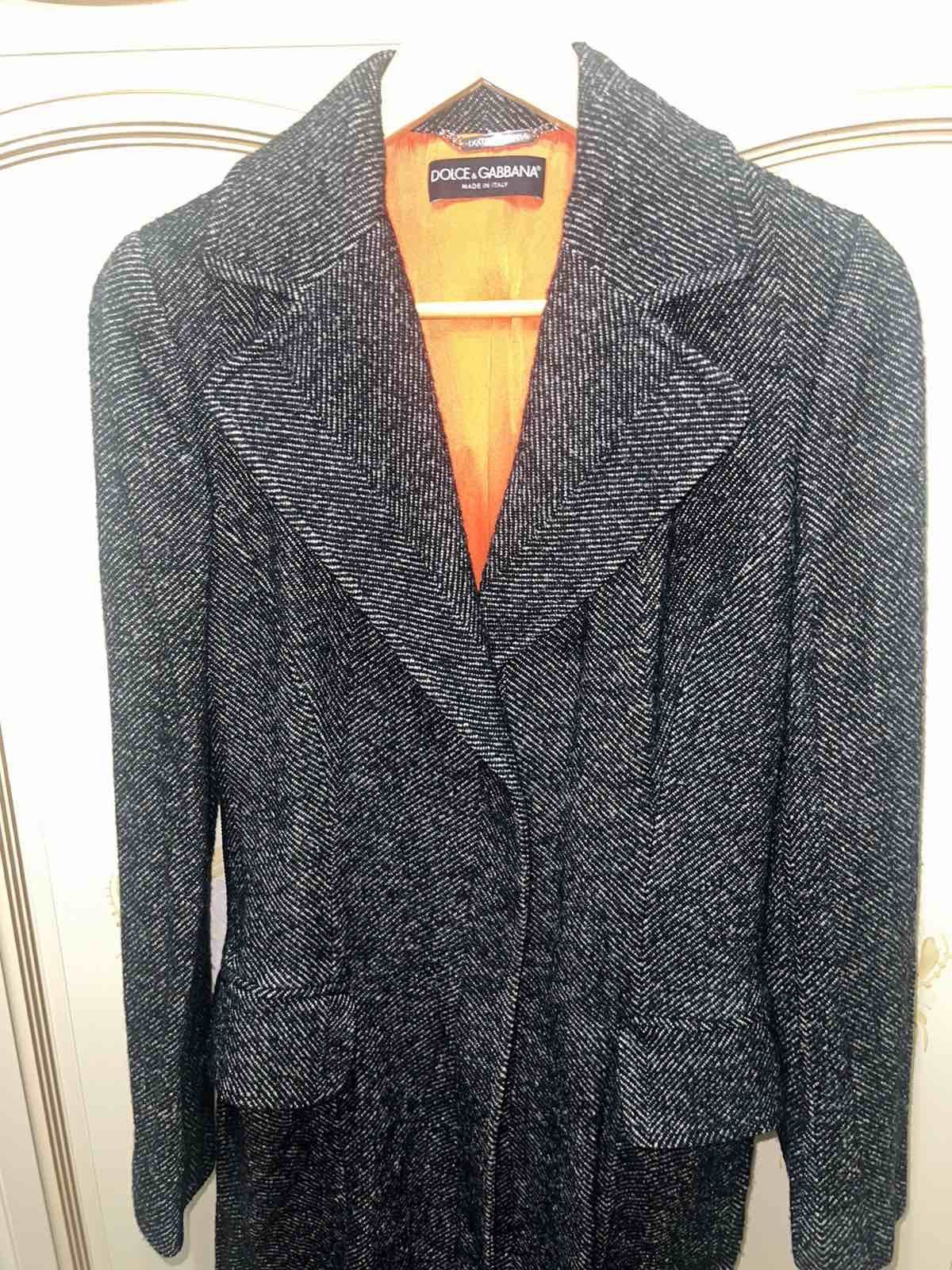 Dolce & Gabbana Dolce & Gabbana tweed coat 44 IT Color grey Size M / US 6-8 / IT 42-44 - 1 Thumbnail