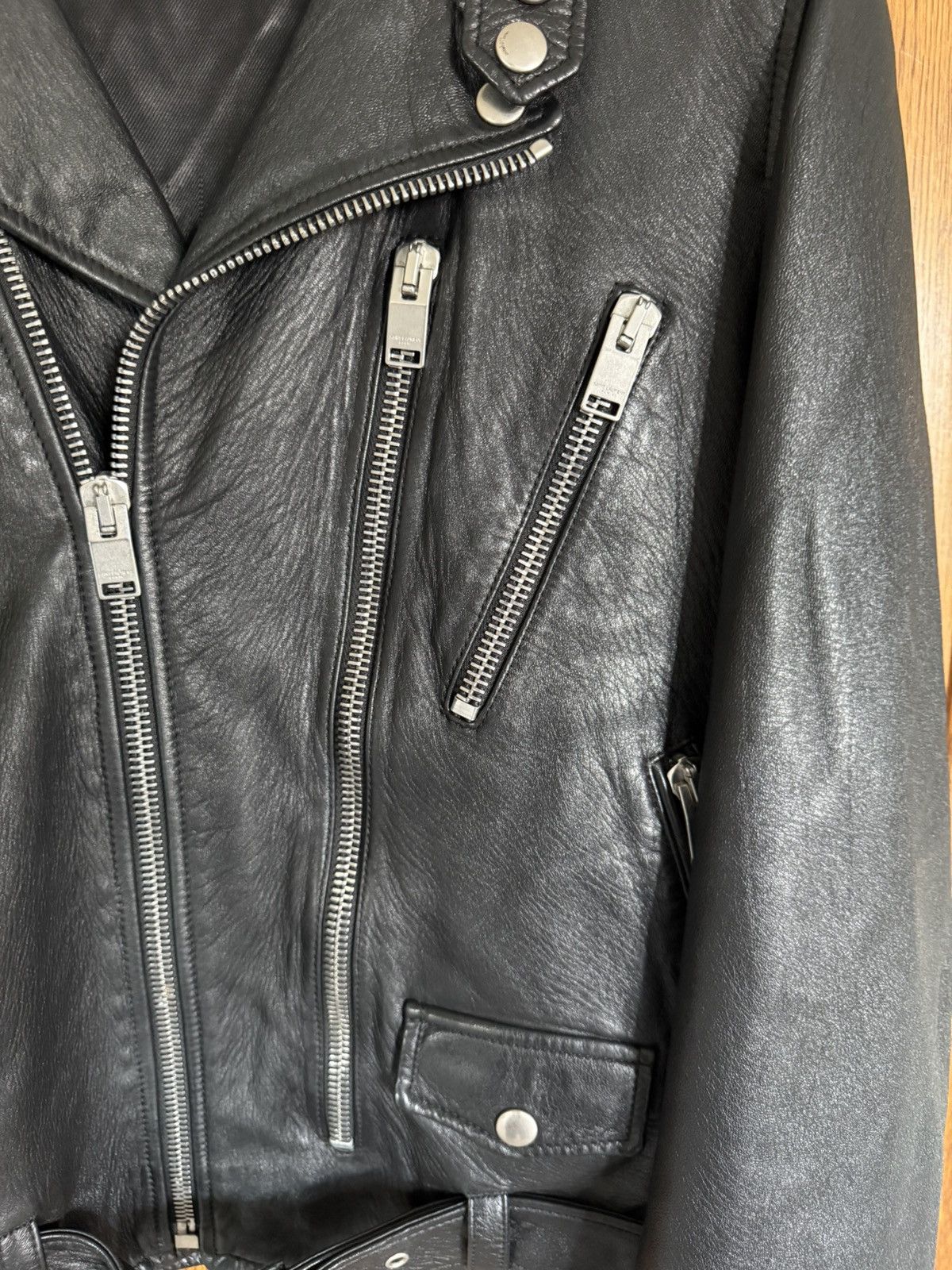 Saint Laurent Paris Saint Laurent Bloodluster leather L17 biker jacket 46 Hedi Size US S / EU 44-46 / 1 - 14 Thumbnail