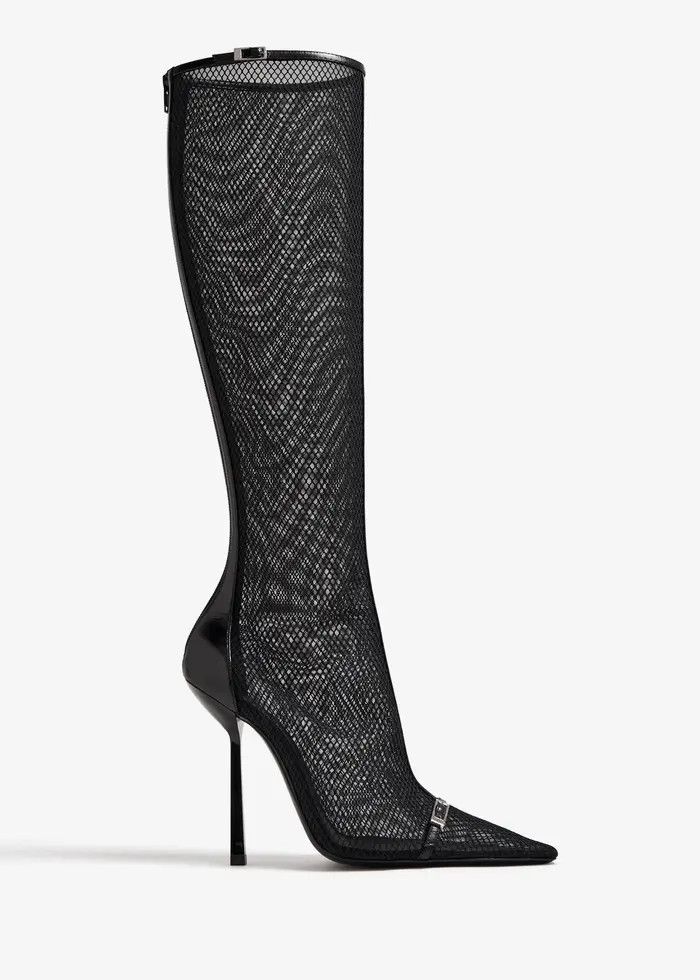 Saint Laurent Paris o1b1hav110325 Oxalis Boots in Mesh in Black Size US 11 / IT 41 - 1 Thumbnail