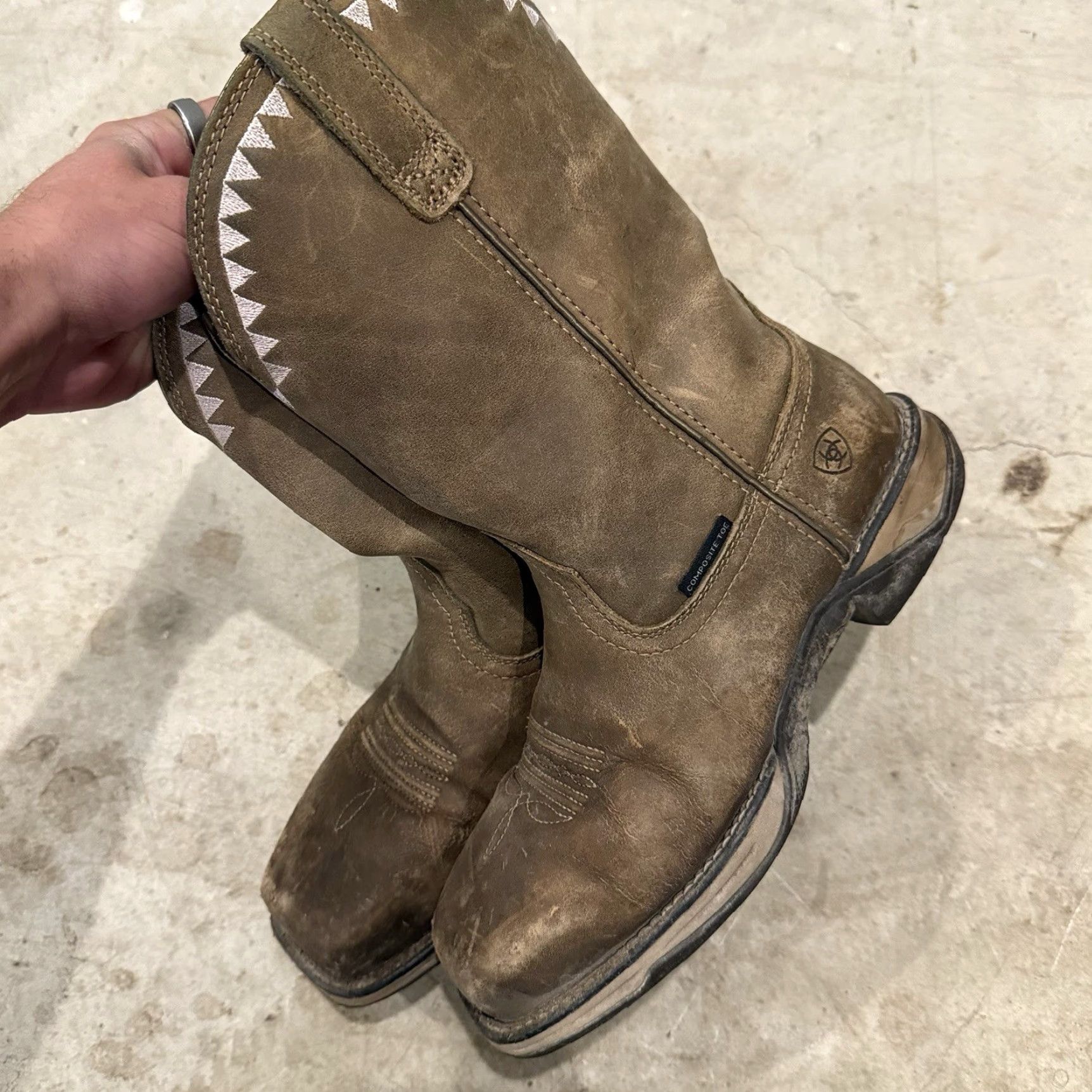 Ariat Ariat Anthem Deco Composite Toe Western Work Boot Brown Leather 9B Womens Cowboy Western Size 9 US 40 EU 6.5 UK Pre-owned Fair Size US 7 / IT 37 - 4 Thumbnail