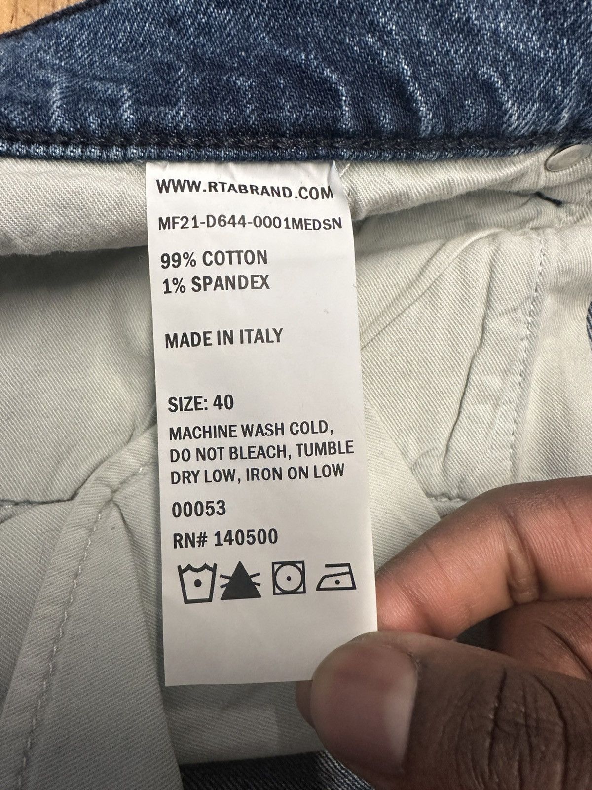 Rta Rta Pocket Siners Blue Denim Jeans Size 40 Size US 40 / EU 56 - 5 Thumbnail