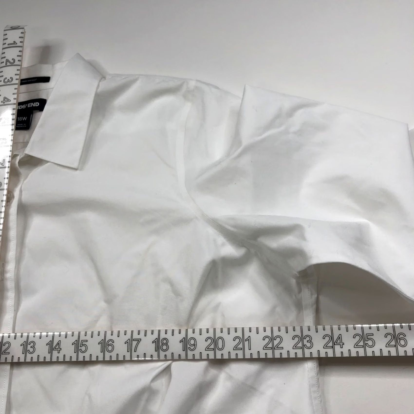 Lands' End Lands' End No Iron Supima Plus 18W Women's Button Long Sleeve Shirt White MINT Shirt Adult Womens 18W White Non-Iron Button-Up Man Size XXL / US 16-18 / IT 52-54 - 4 Thumbnail