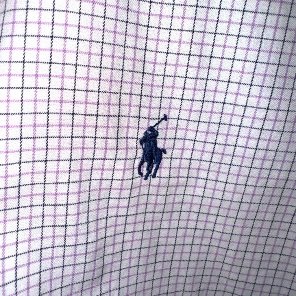 Polo Ralph Lauren Polo Ralph Lauren White & Purple Check Button Down Shirt 15. Size US M / EU 48-50 / 2 - 4 Thumbnail