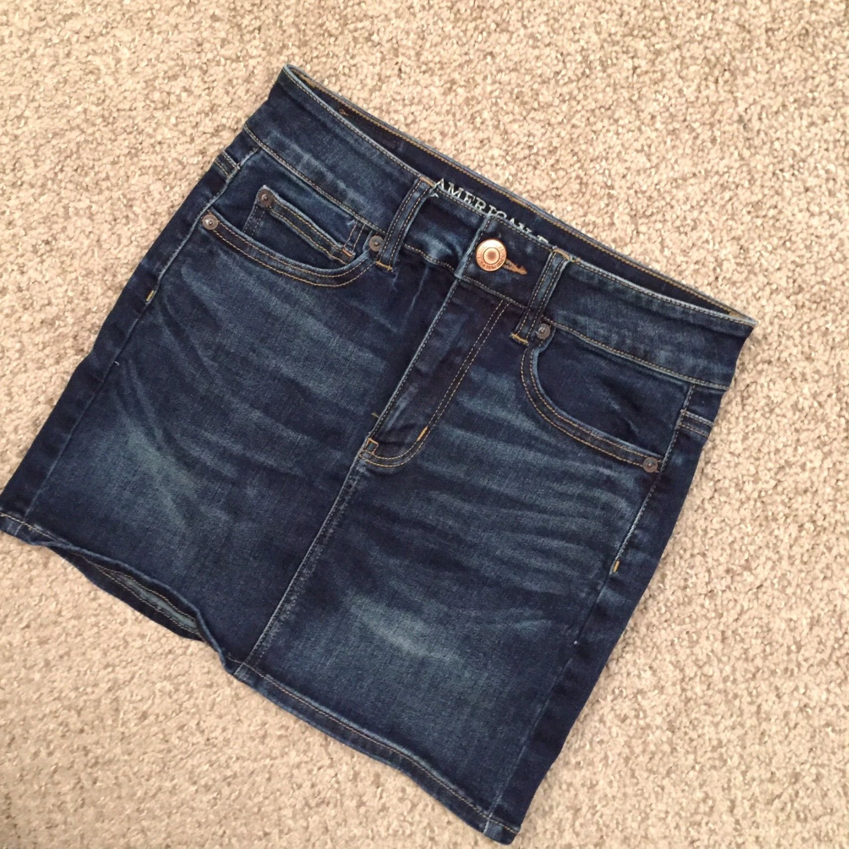 American Eagle Outfitters American Eagle Outfitters Skirt Women Size 0 Blue Denim Pencil Unlined Airford? Size 25" / US 0 / IT 36 - 2 Thumbnail