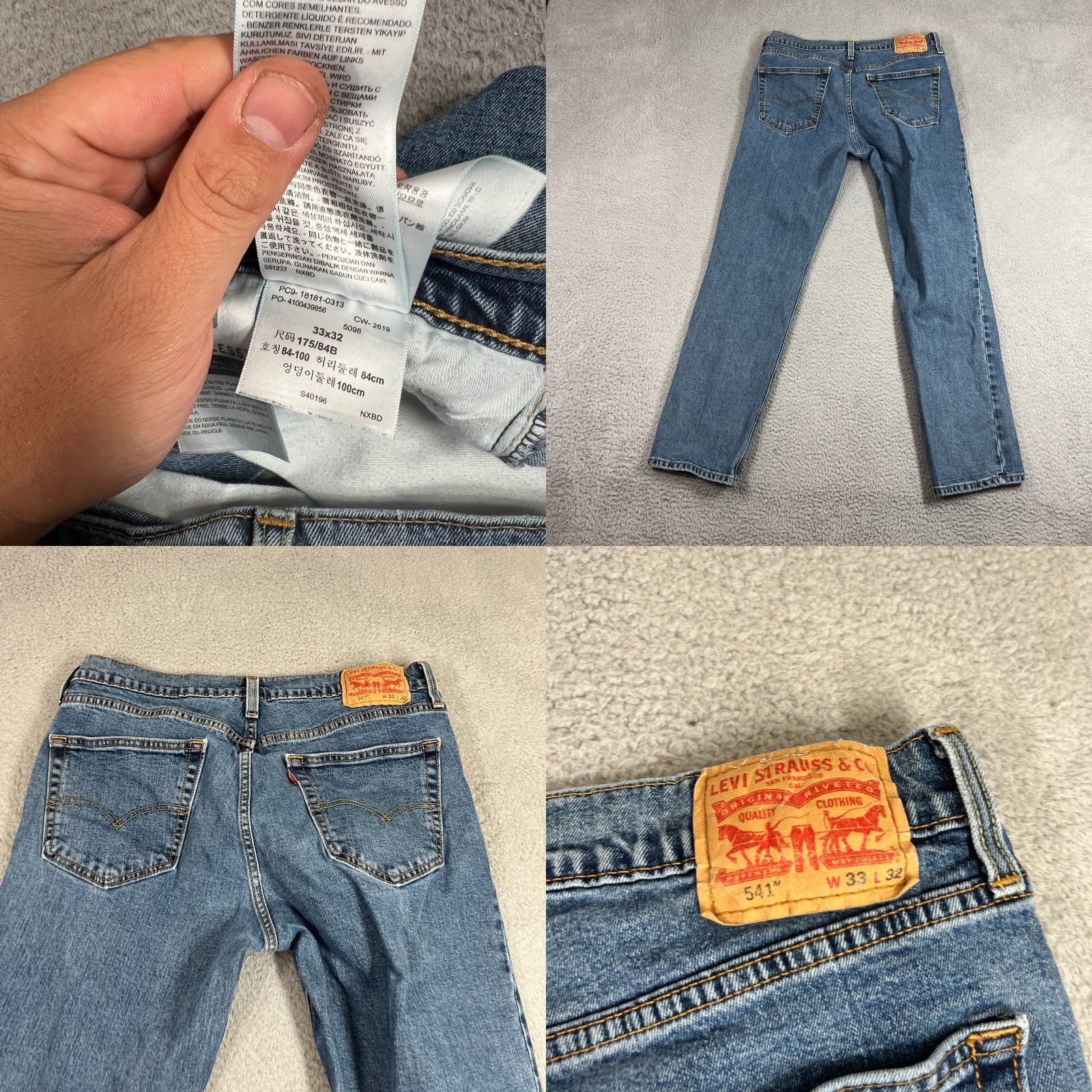 Levi's VINTAGE Levi's 541 Taper Fit Jeans Men Size 33x30 Blue Denim Classic 90s Size US 33 - 8 Thumbnail