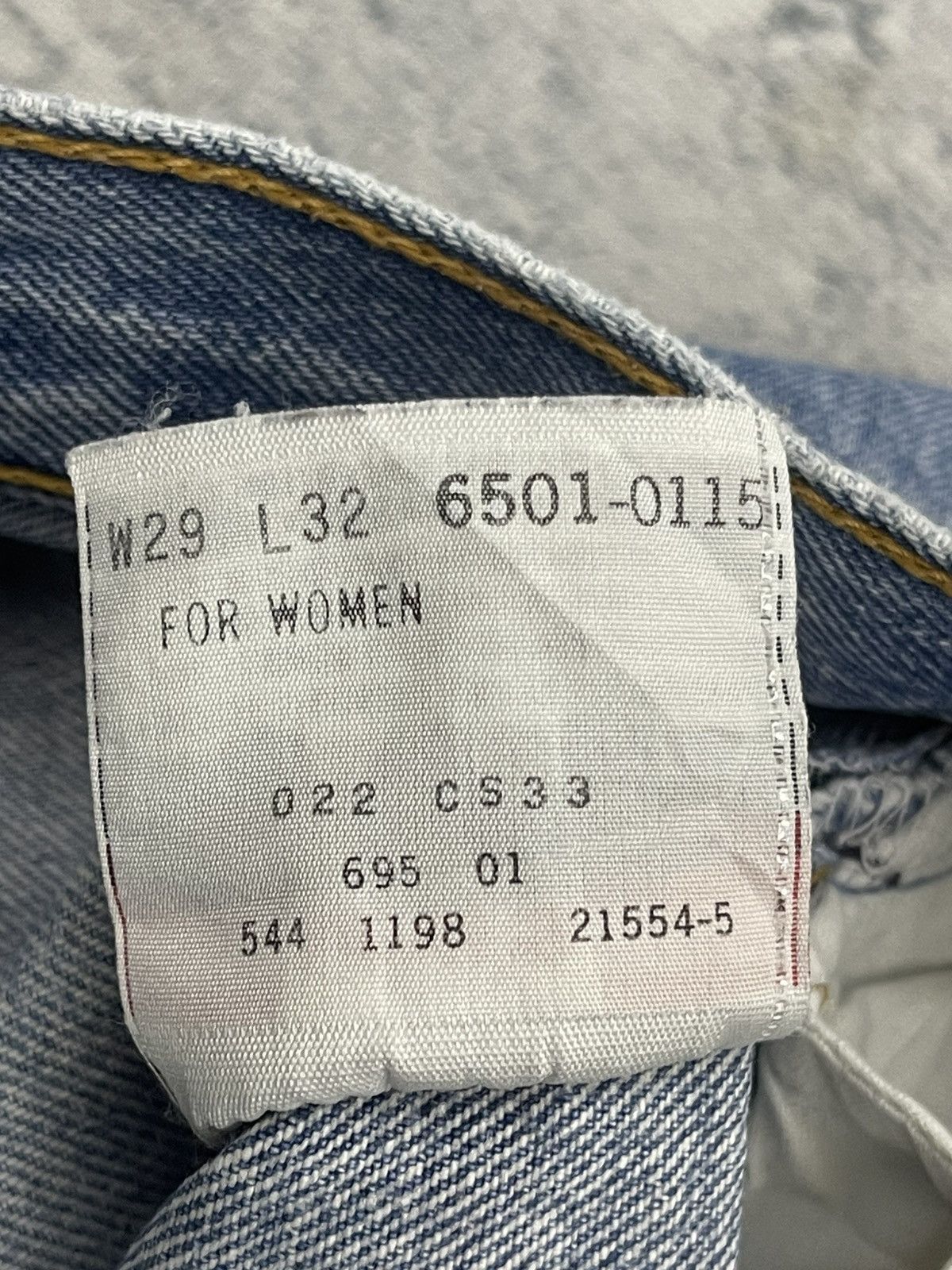 Levi's Vintage 90s Levis 501 Faded Blue For Women Size 29" - 11 Thumbnail