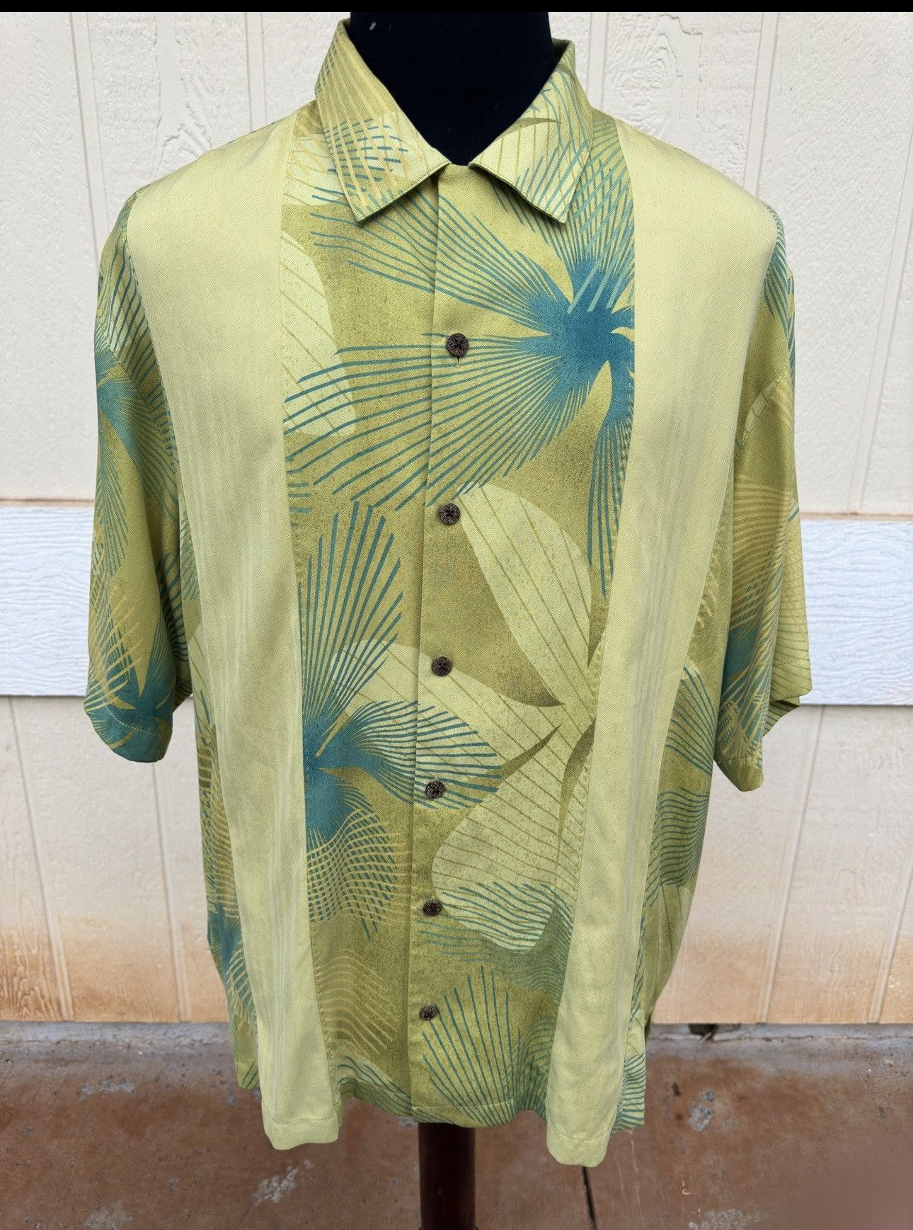 Tommy Bahama New Tommy Bahama 100% Silk Green Men's Large Size US L / EU 52-54 / 3 - 1 Thumbnail