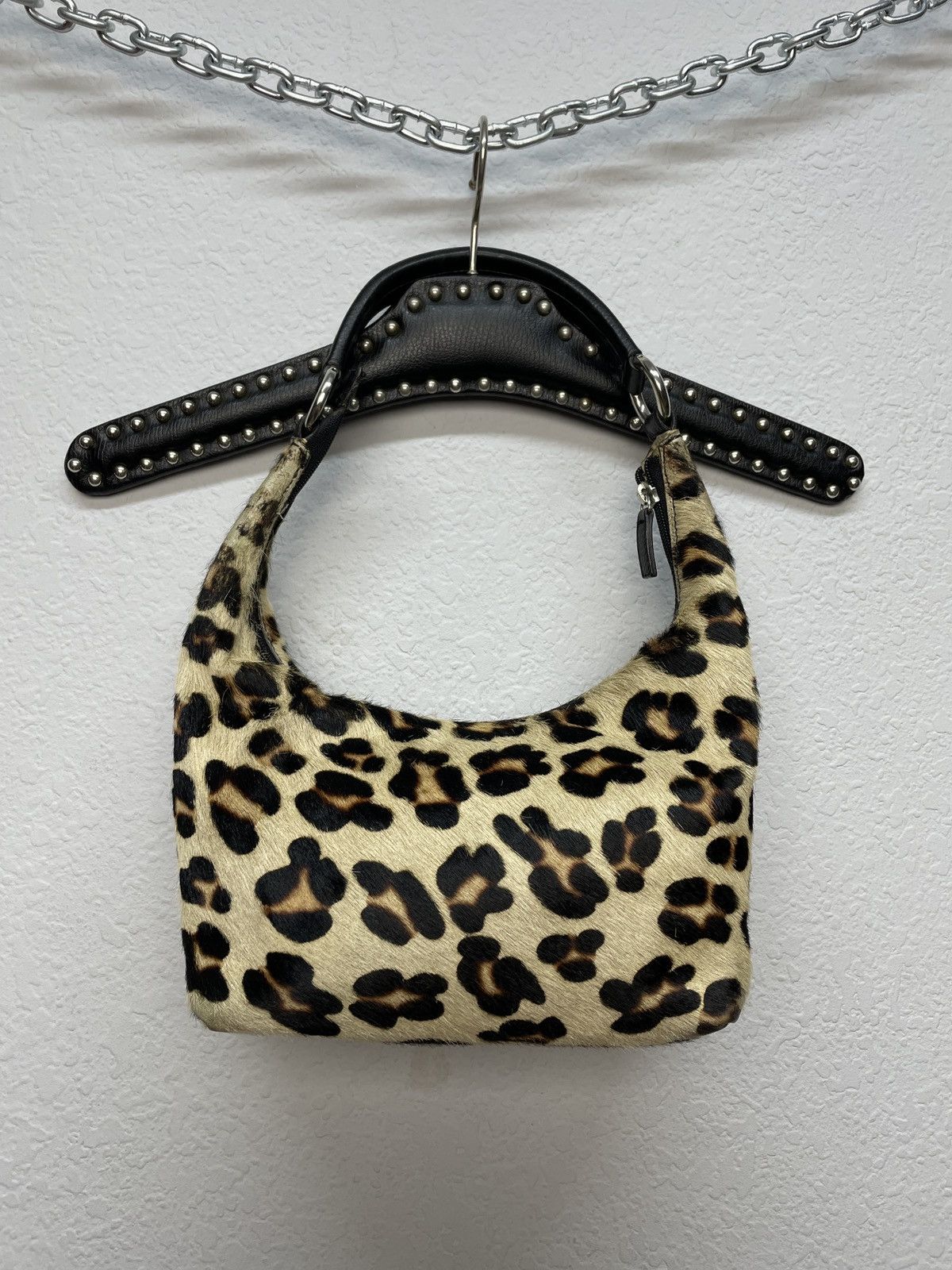 Guess Vintage Mancinelli Milano Leopard Baguette Shoulder Bag Hobo Size ONE SIZE - 8 Thumbnail