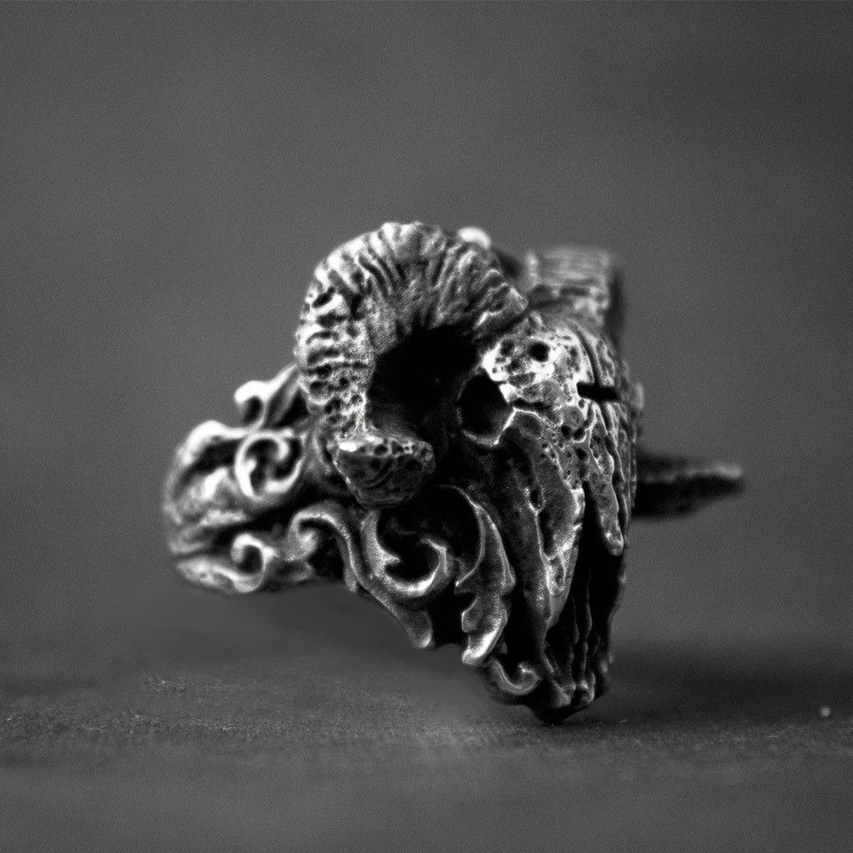 Other Satanic Demon Sorath Skull Ring Size ONE SIZE - 5 Thumbnail