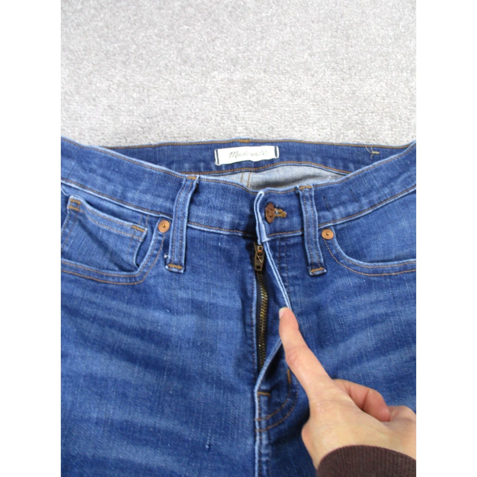 Madewell Madewell Jeans Womens 28 Dark Medium Wash Denim Zip Skinny Rise Mid Blue Size 28 Womens Jeans Size 28" / US 6 / IT 42 - 3 Thumbnail