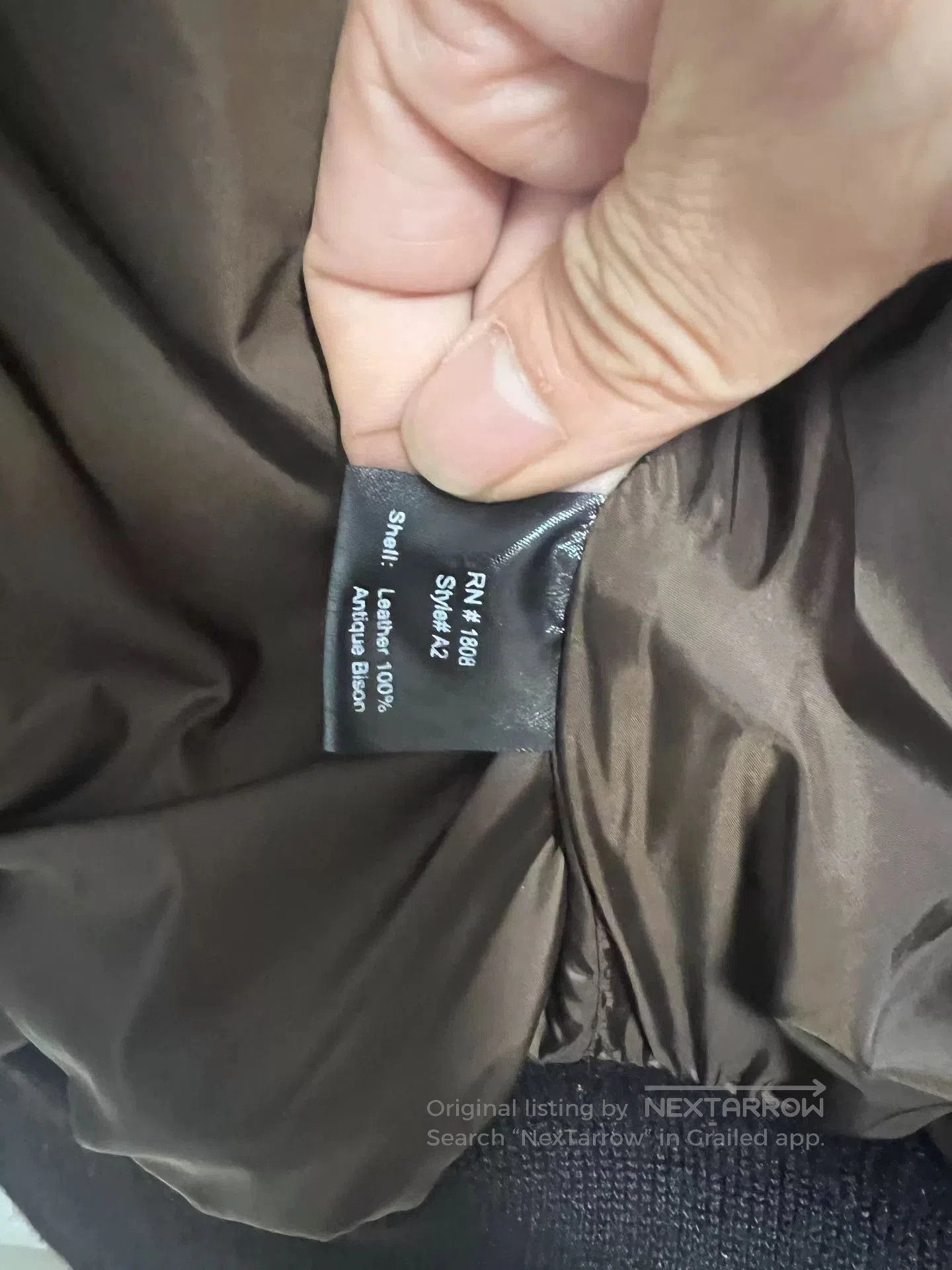 Wings + Horns Us Wings Leather A2 Flight Jacket. Size US XL / EU 56 / 4 - 7 Thumbnail