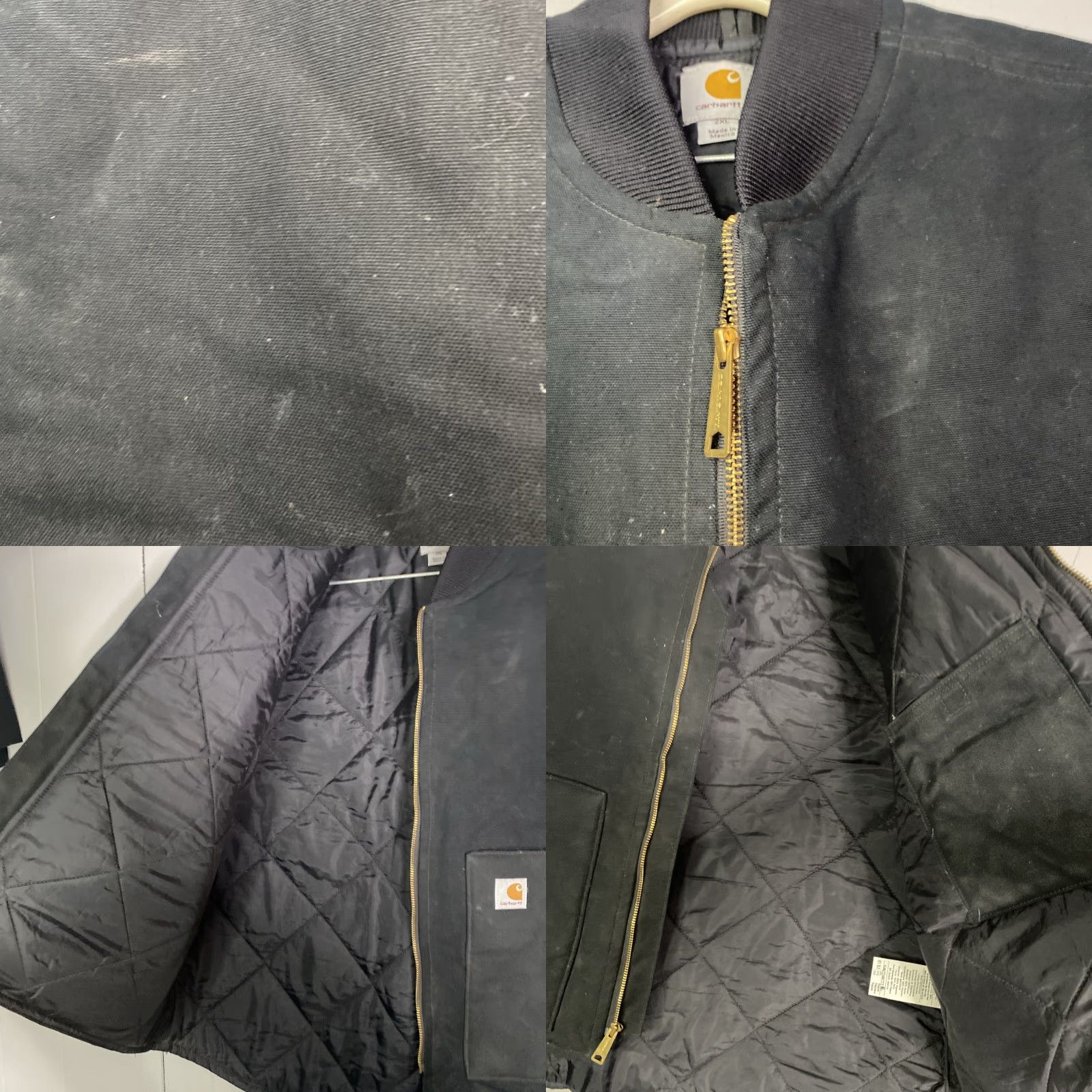 Carhartt VINTAGE Carhartt Vest 2XL Black Canvas Quilted Lined Zip Genders Mens Cap Size US XXL / EU 58 / 5 - 10 Thumbnail