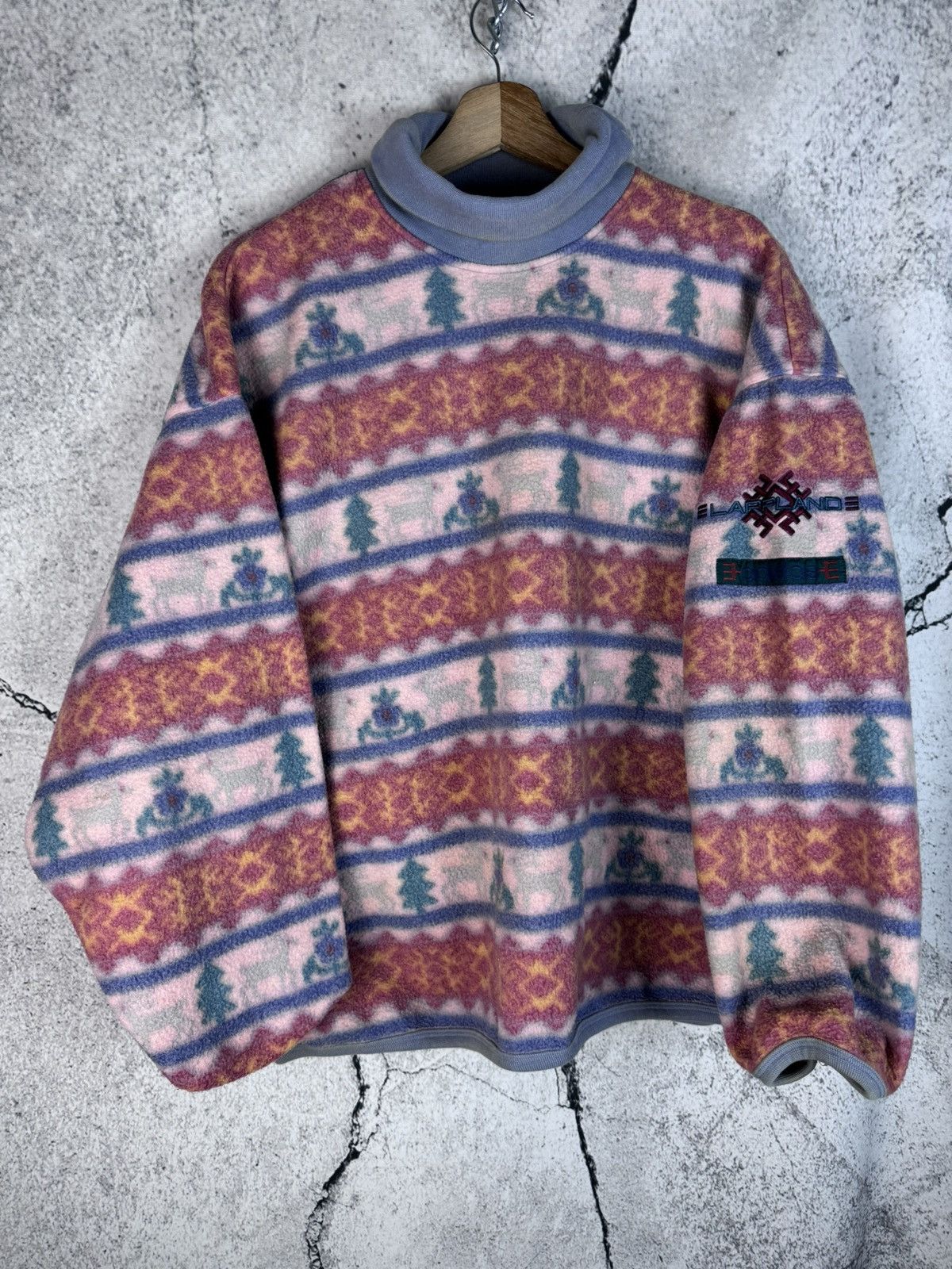 Adidas Vtg Adidas Fleece Snow print winter vintage 90s 80s Size M / US 6-8 / IT 42-44 - 1 Thumbnail