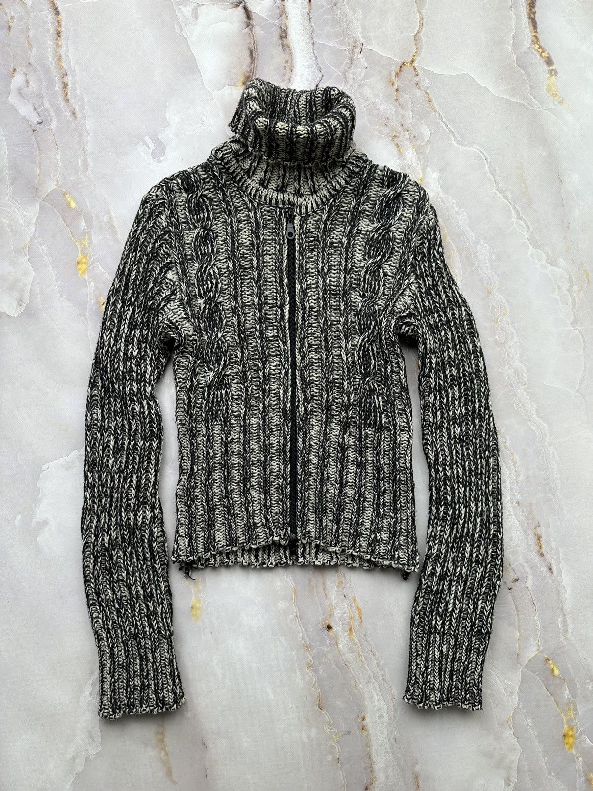 Japanese Brand Vintage Ribbed Zip Sweater Size S / US 4 / IT 40 - 1 Thumbnail