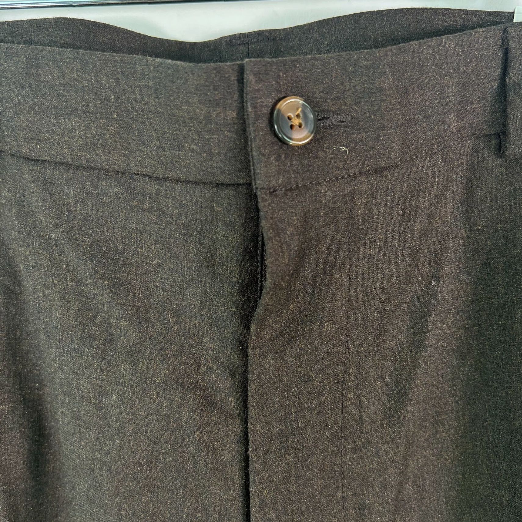 Perry Ellis Perry Ellis Mens Dress Pants Flat Front Low Rise Brown 36X30 Pant Men Size 36X30 Size US 36 / EU 52 - 7 Thumbnail