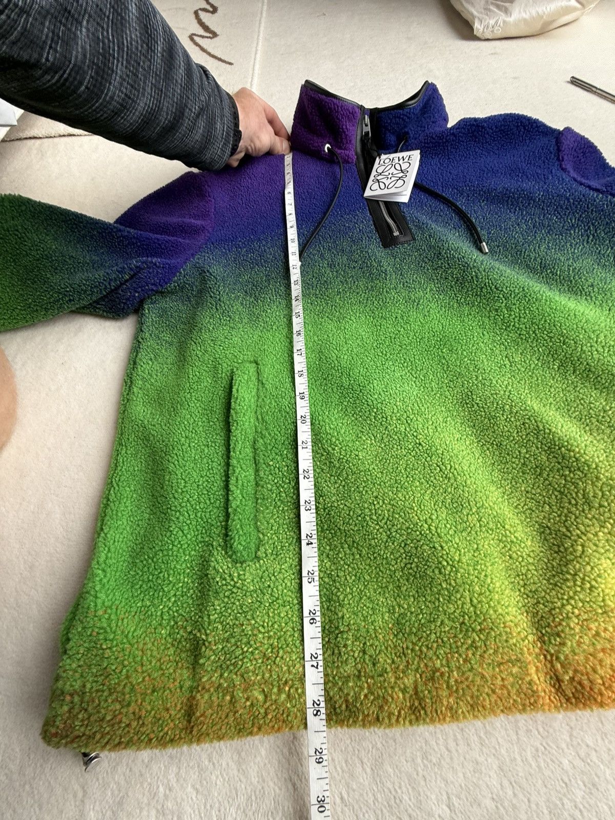 Loewe $2.5k 🤑 Loewe gradient Rainbow fleece leather detail jacket Size US L / EU 52-54 / 3 - 10 Thumbnail
