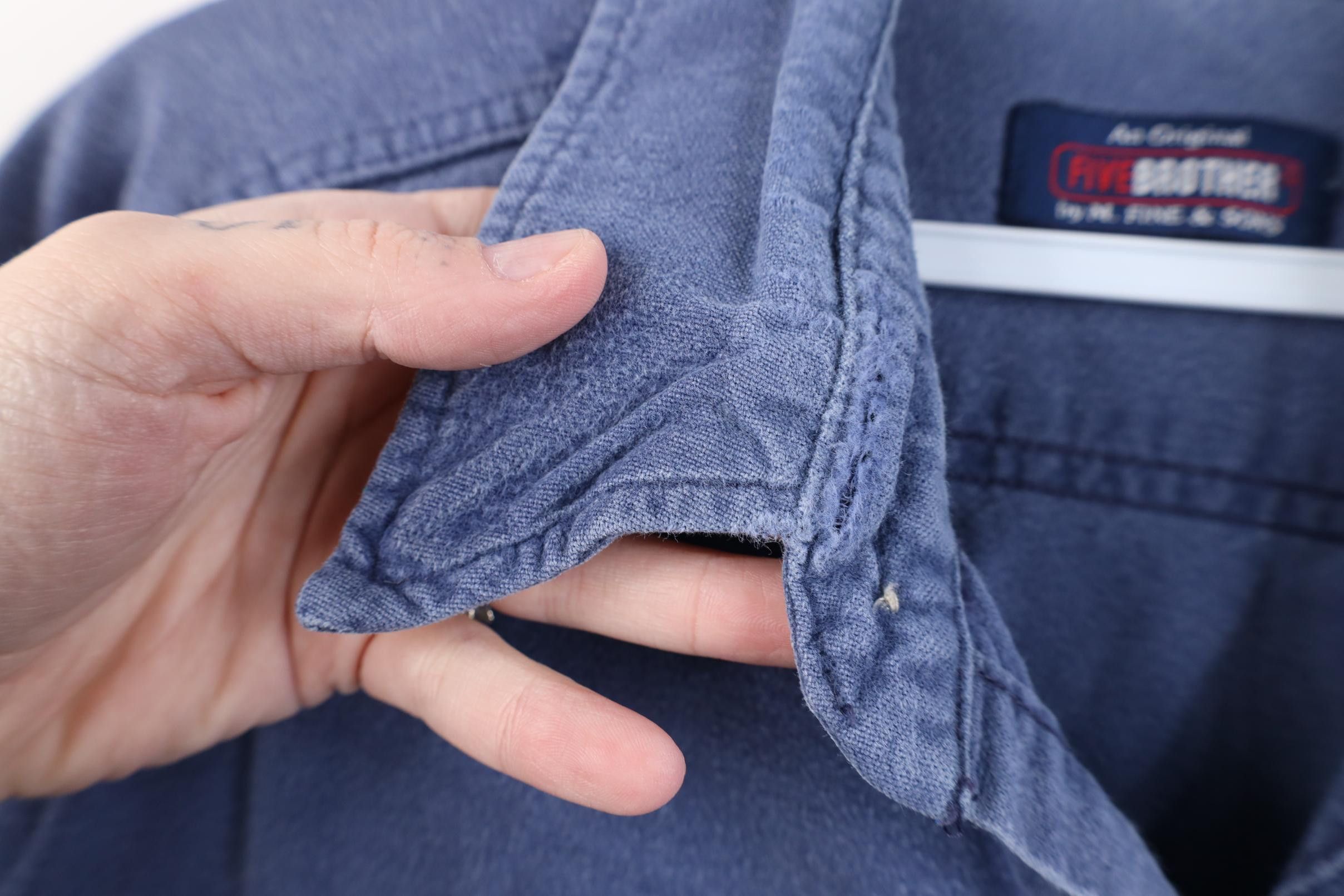 FiveBrother Vintage 90s Five Brother Heavy Chamois Cloth Button Shirt Size US XXL / EU 58 / 5 - 6 Thumbnail
