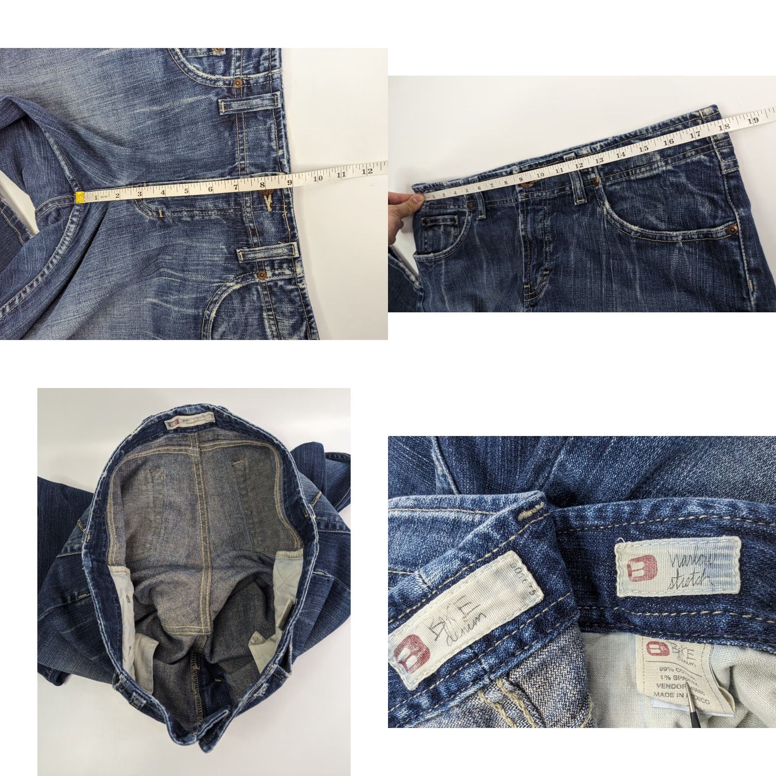 Vintage Buckle Jeans Women Buckle BKE Harlow Stretch Distressed Denim Blue 32x29.5 Bootcut 5-Pocket Regular Size 32 Womens Jeans Blue Size 24" / US 00 / IT 34 - 8 Thumbnail