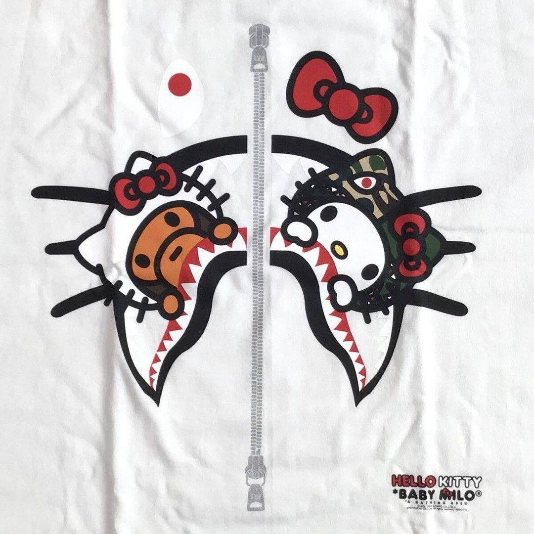 Bape BAPE × SANRIO HELLO KITTY Milo Shark T-Shirt a bathing ape Size US M / EU 48-50 / 2 - 2 Thumbnail